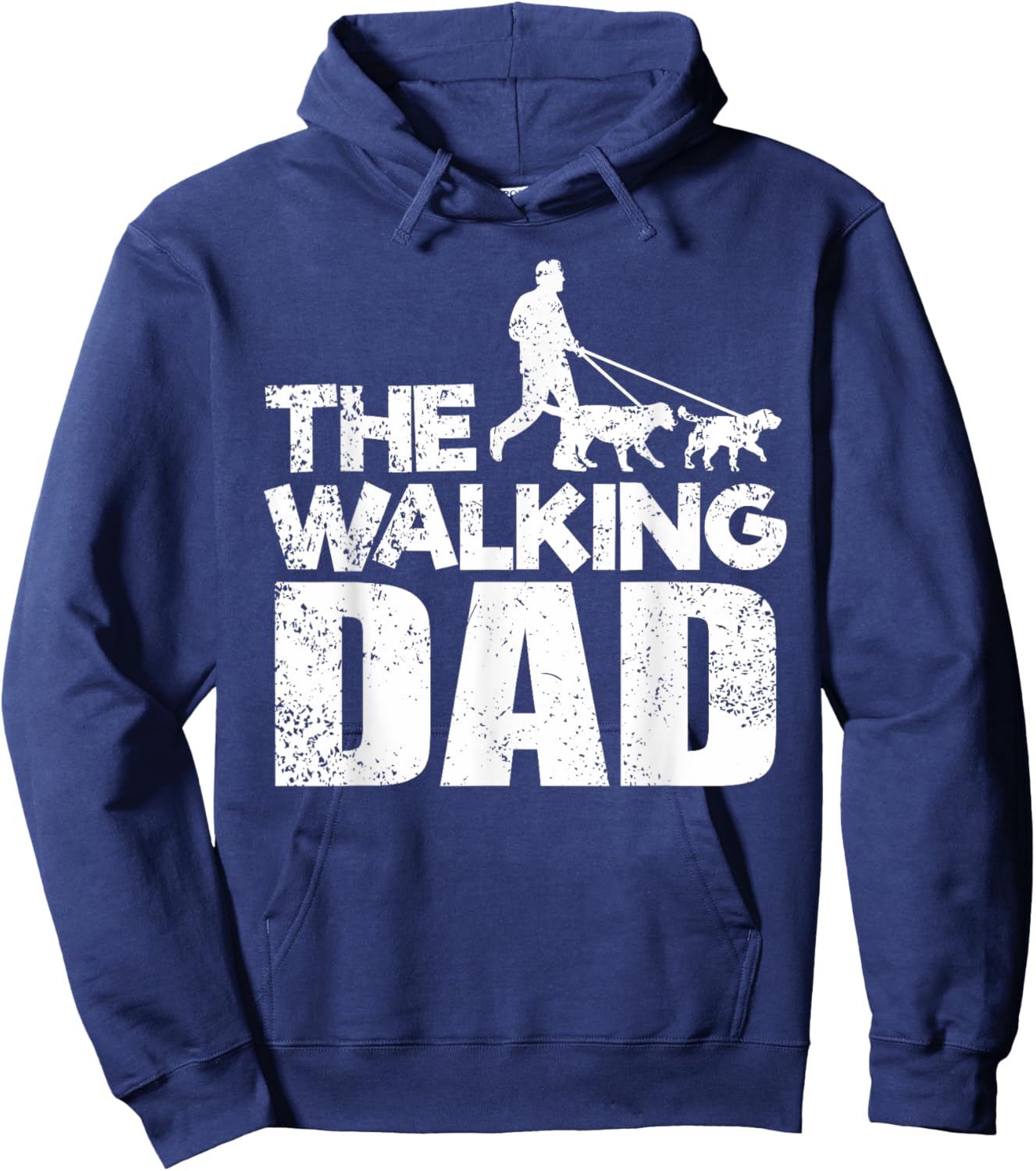 The Walking Dad dog walking - funny dogs Hoodie - Hoodie | Navy