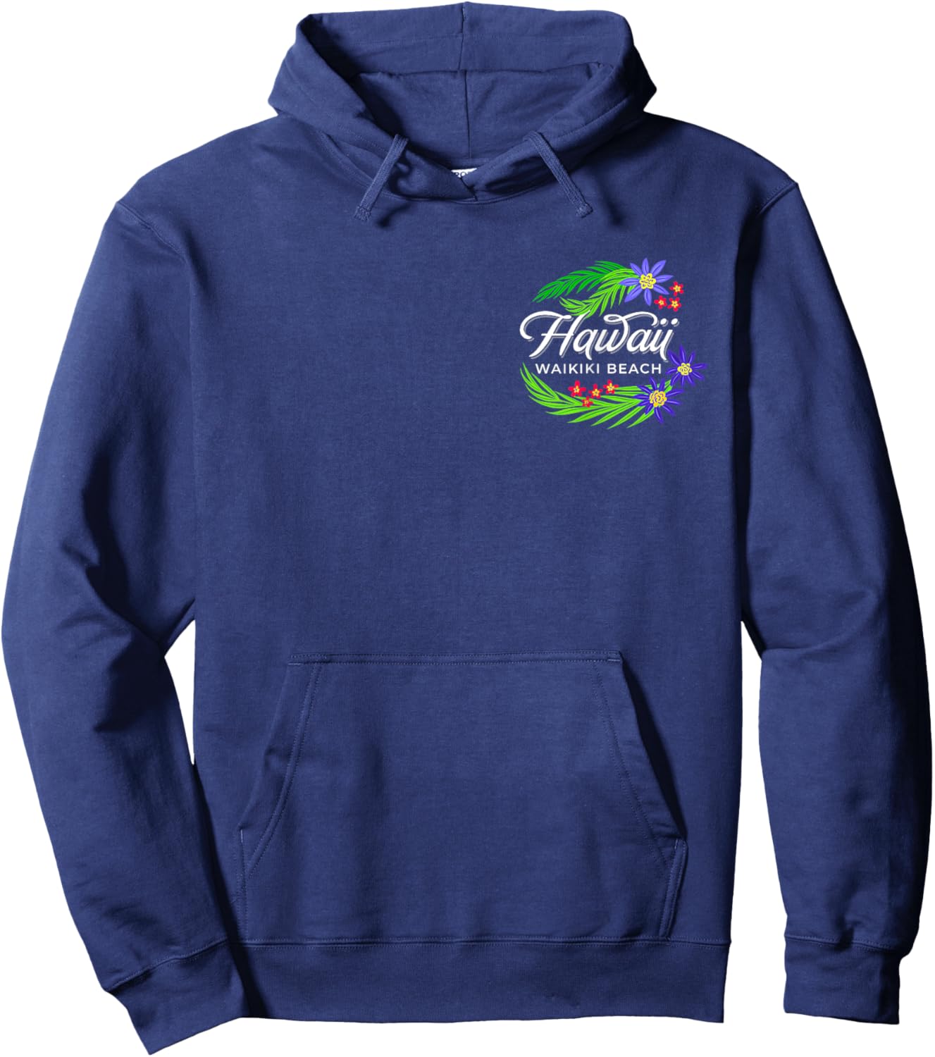Hawaii Waikiki Beach Hoodie - Hoodie | Navy