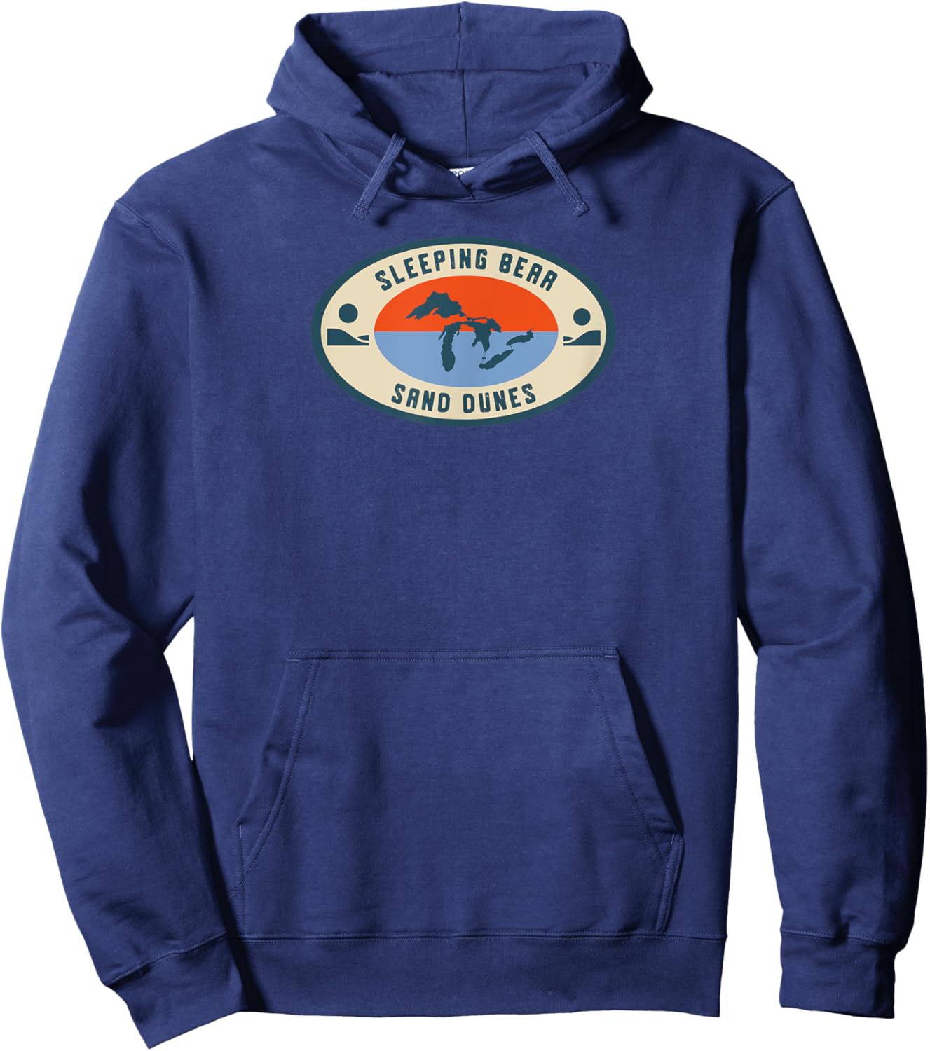 Sleeping Bear Sand Dunes Michigan Michigander Great Lakes Hoodie - Hoodie | Navy