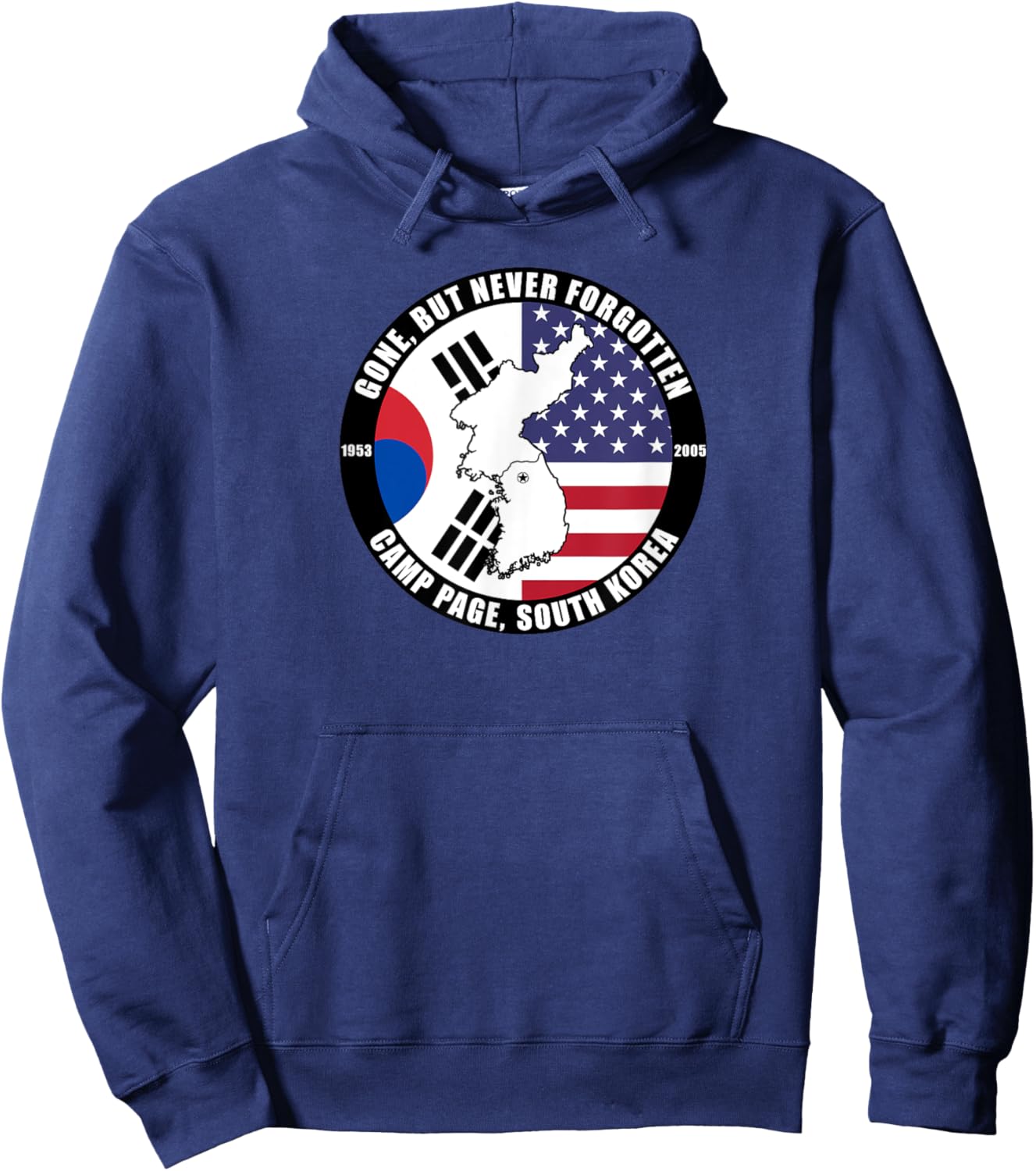 Gone But Never Forgotten Camp Page South Korea Veteran Hoodie - Hoodie | Navy