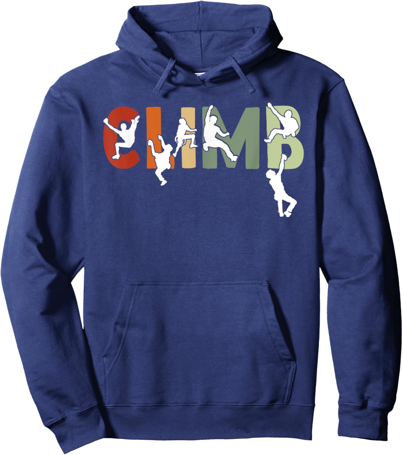 Vintage Climbing Bouldering Rock Climber Climbing Hoodie - Hoodie | Navy