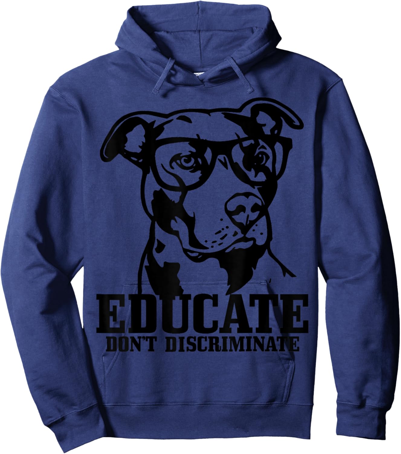 Pitbull Funny Dog Pitbull Mama Papa Hoodie - Hoodie | Navy
