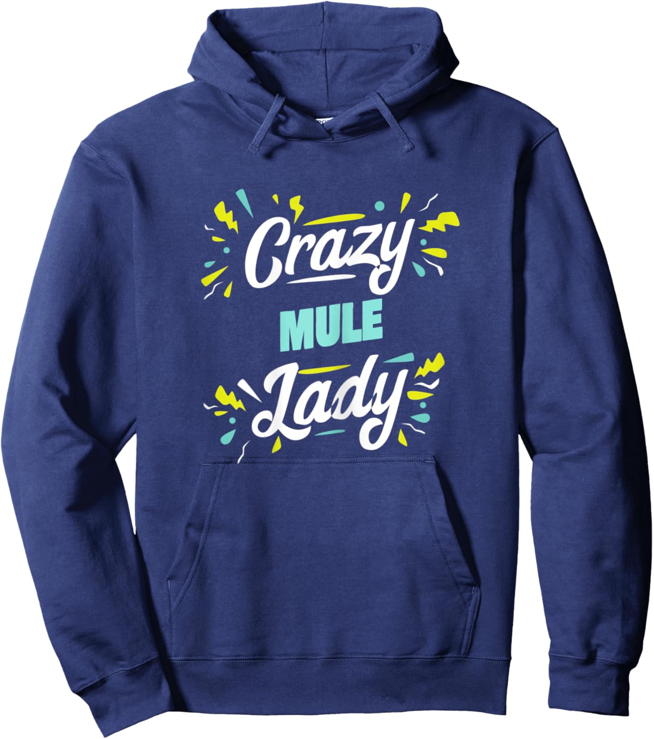 Crazy Mule Lady - Funny Mule Hoodie - Hoodie | Navy