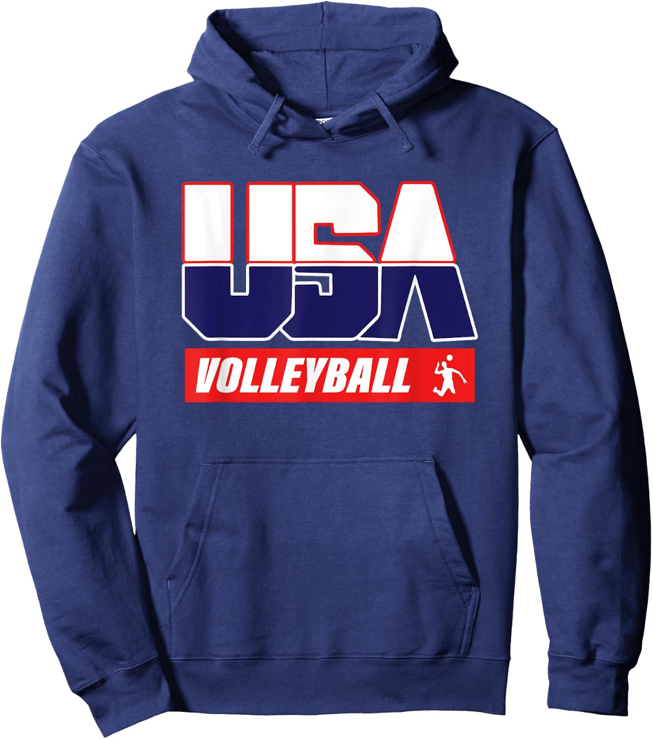 USA Team volleyball - men & women American sports Hoodie - Hoodie | Navy