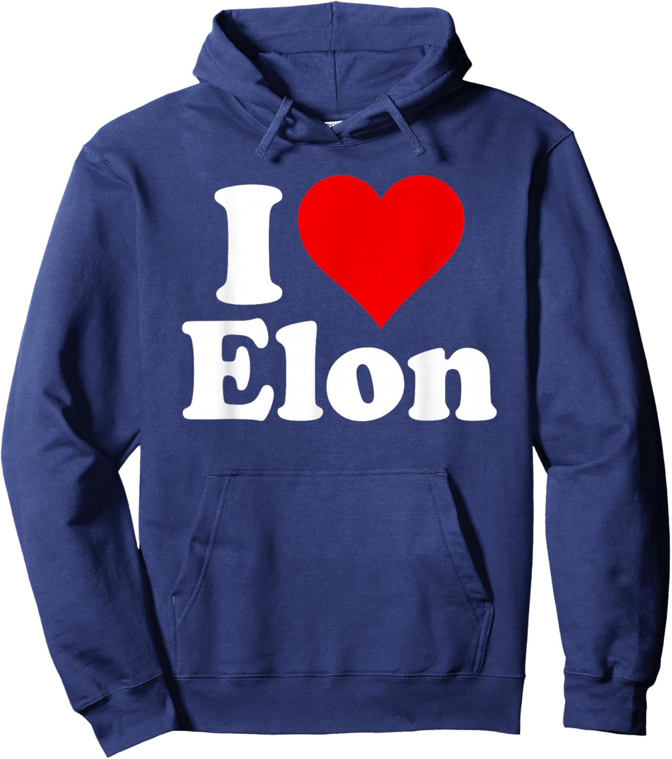 I Love Heart Elon North Carolina Hoodie - Hoodie | Navy