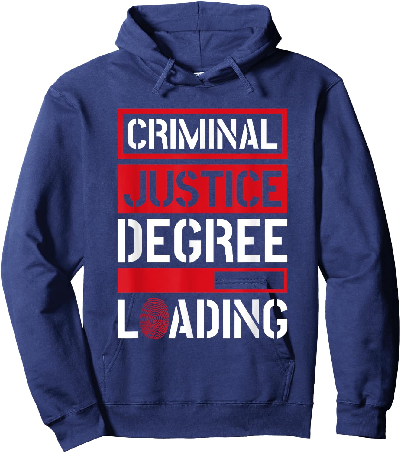 Criminal Justice Degree Loading, Criminal Justice Major Hoodie - Hoodie | Navy