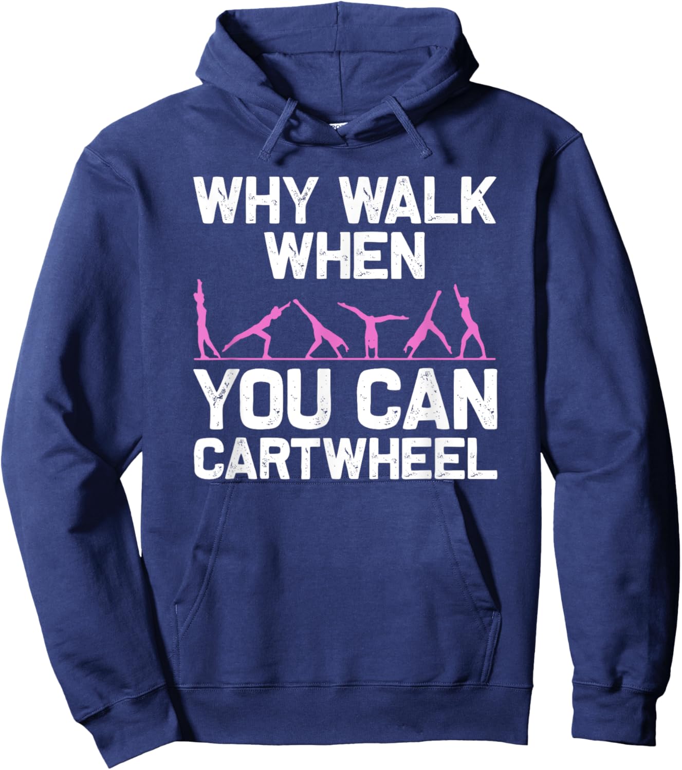 Funny Gymnastics Gymnast Gift Girls Women Cool Cartwheel Hoodie - Hoodie | Navy