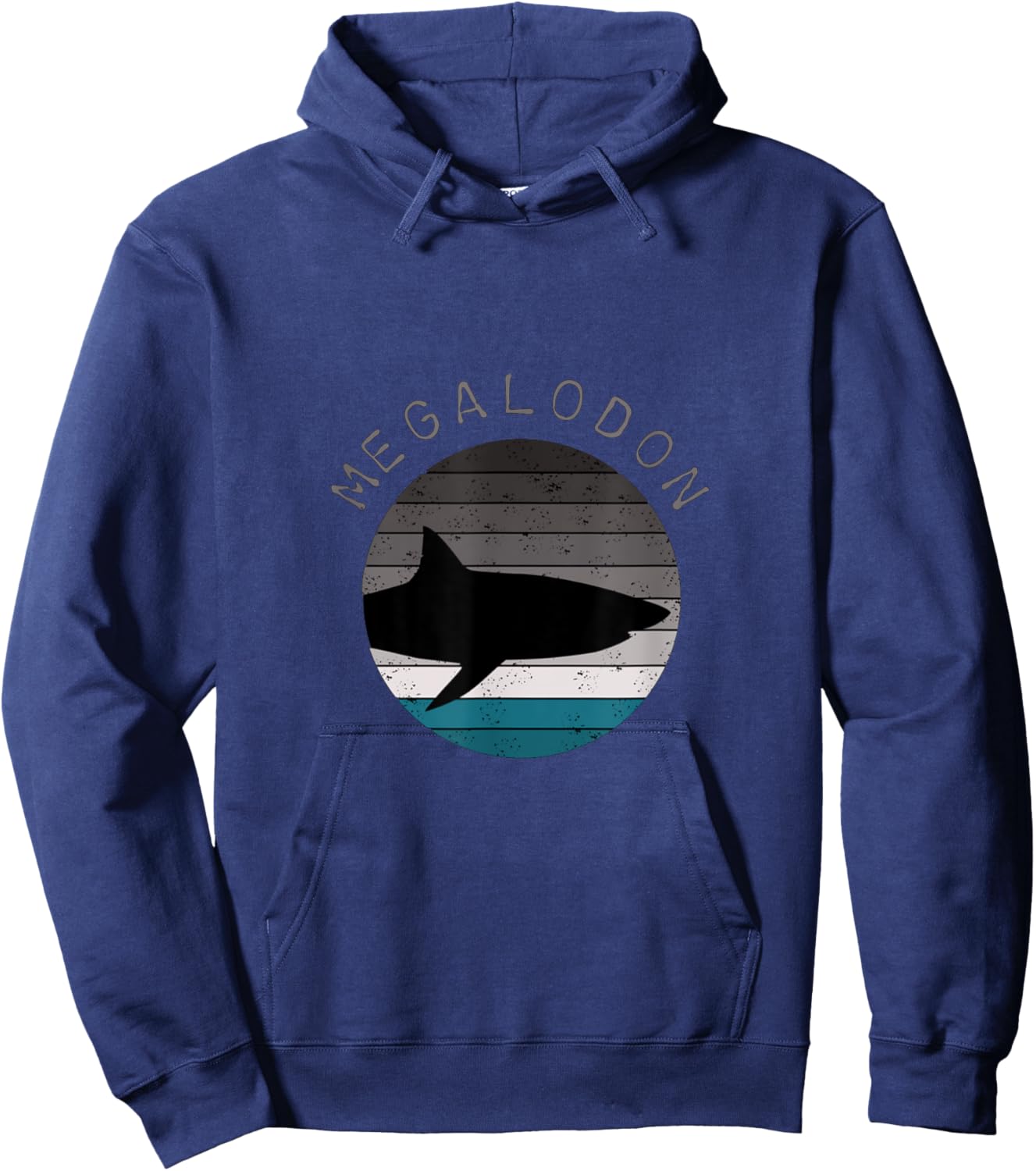 Megalodon Great White Shark Hoodie - Hoodie | Navy