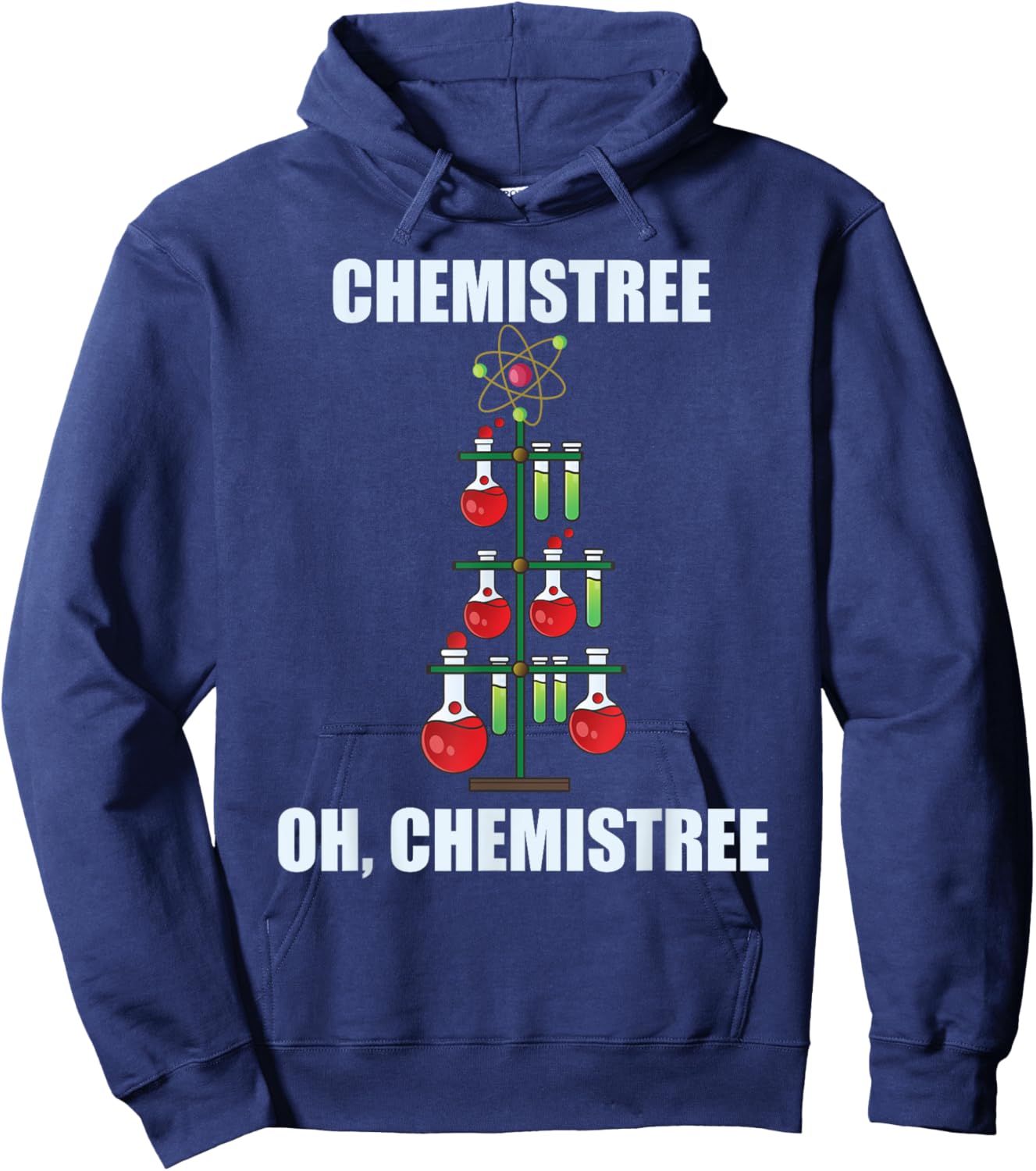 Oh Chemistree Christmas For Chemistree Science Teachers Hoodie - Hoodie | Navy