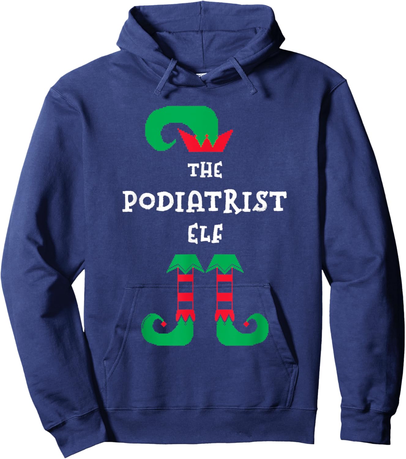 The Podiatrist Elf Christmas Podiatry Xmas Foot Doctor Hoodie - Hoodie | Navy