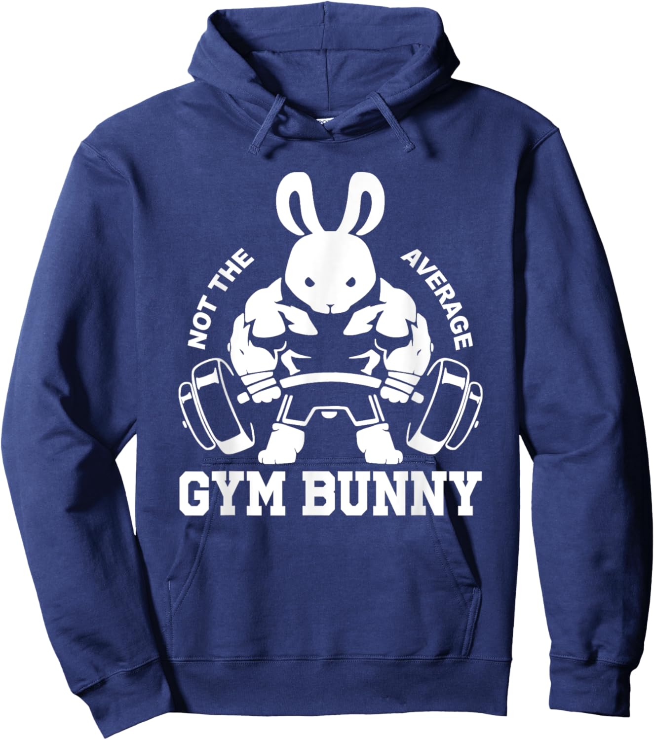 Easter Day Gym Bunny Rabbit Weightlifting Deadlift Fitness Hoodie - Hoodie | Navy