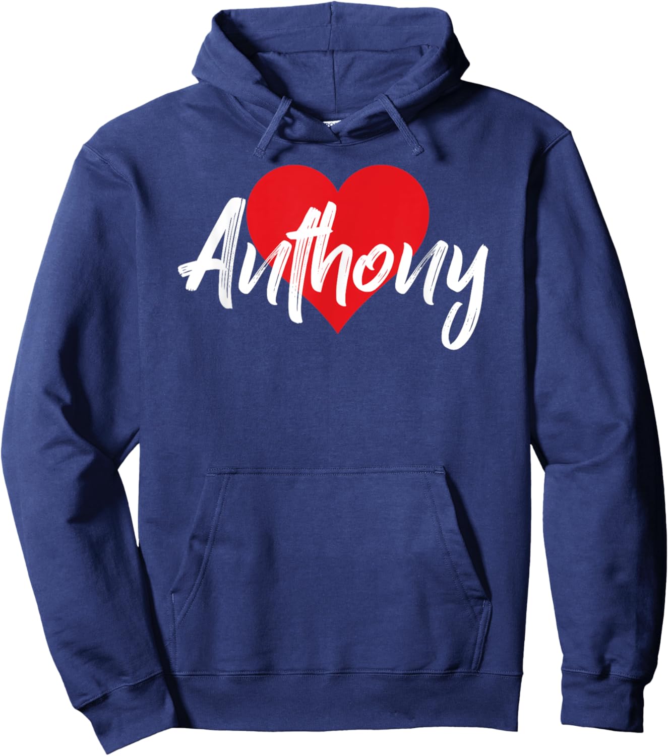 I Love Anthony First Name I Heart Named Hoodie - Hoodie | Navy