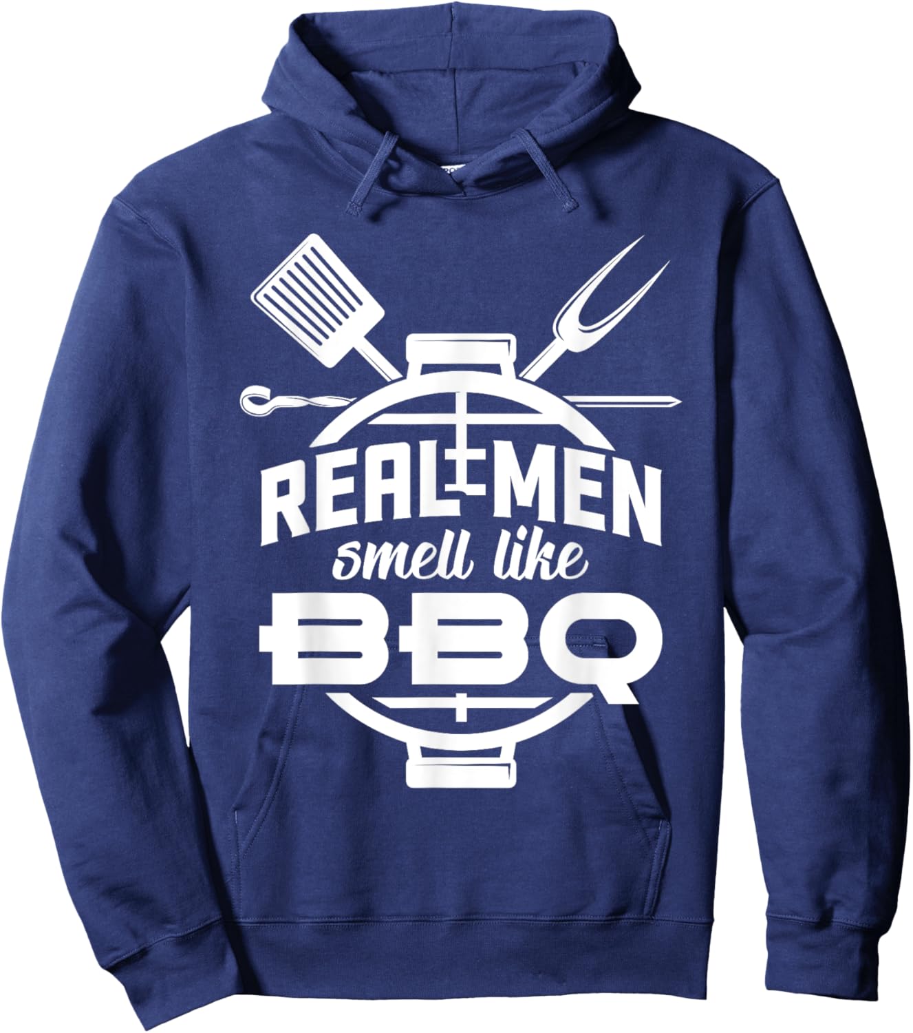 Real Men smell like BBQ Barbecue Hoodie - Hoodie | Navy