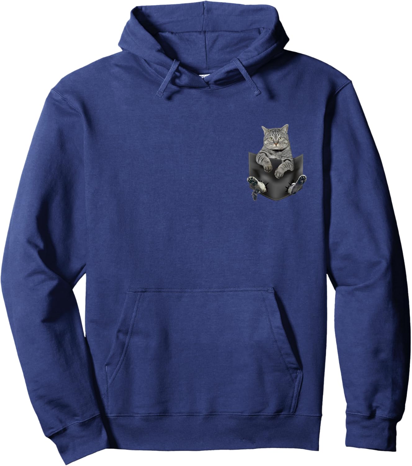 Cat in Pocket Cute Cat Animal Lover Kids Boys Girls Love Cat Hoodie - Hoodie | Navy