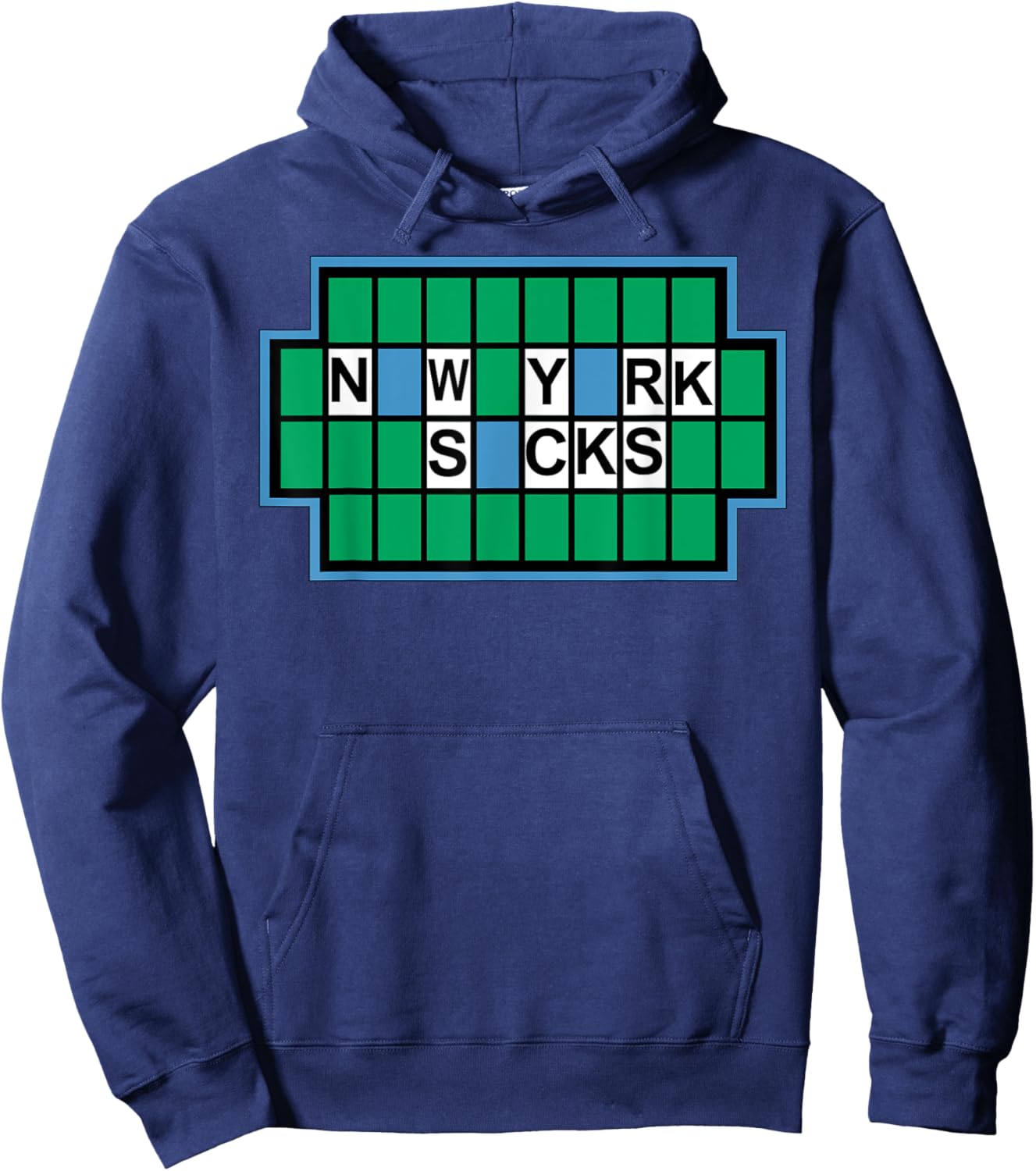 New York Sucks funny I Hate New York - New York Sucks Hoodie - Hoodie | Navy