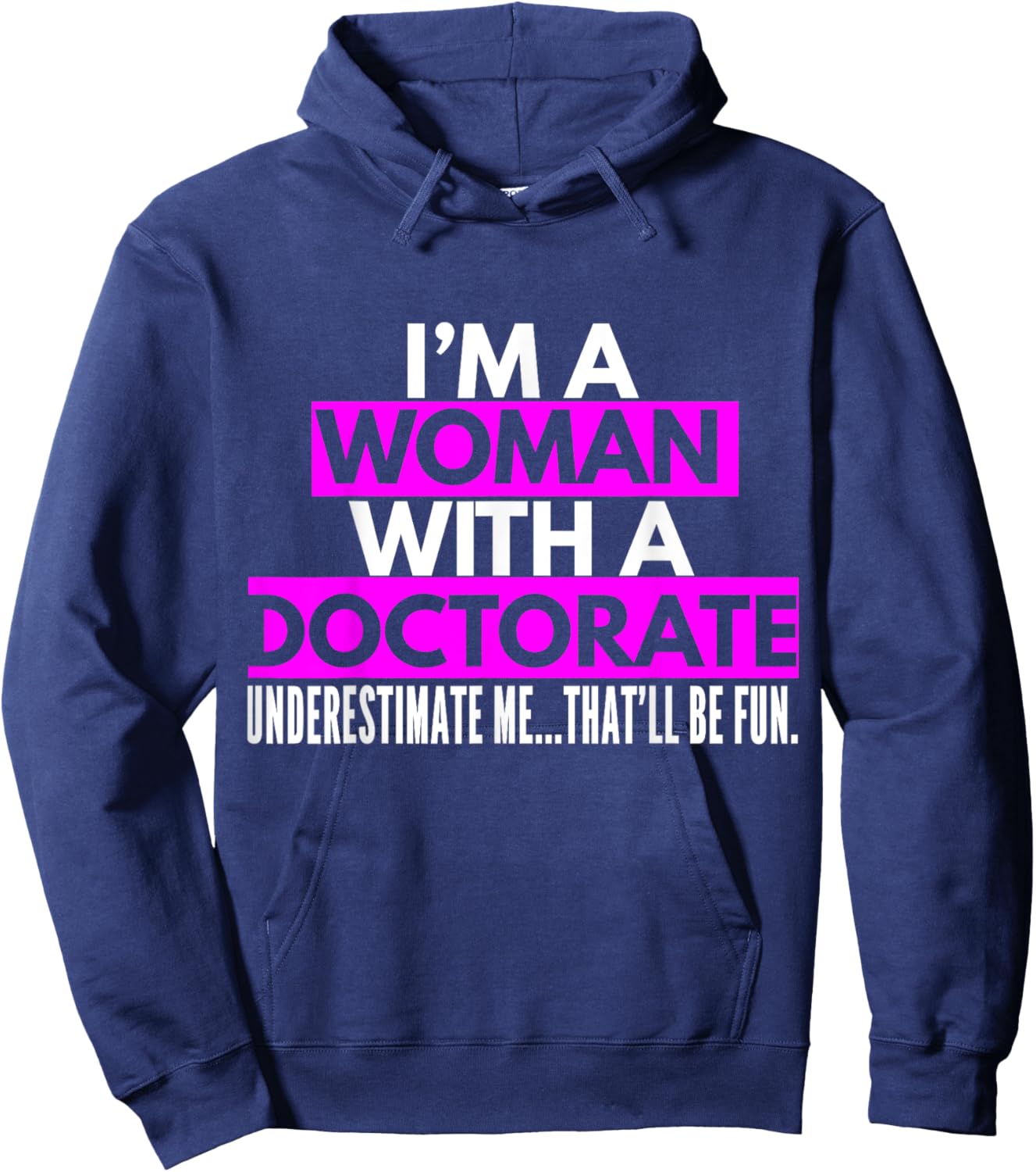 Women's Ph.Doctor Gifts for Graduating Women Doctor Miss Mrs Hoodie - Hoodie | Navy