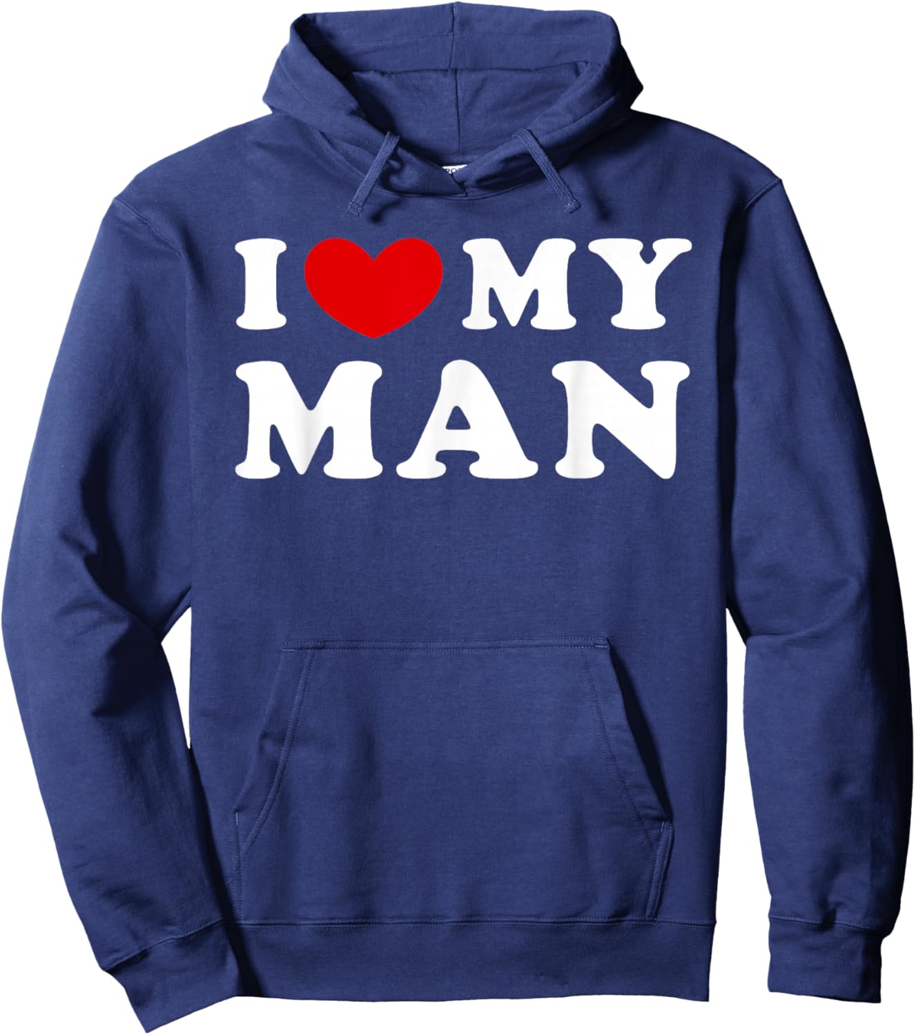 I Love My Man, I Heart My Man Hoodie - Hoodie | Navy
