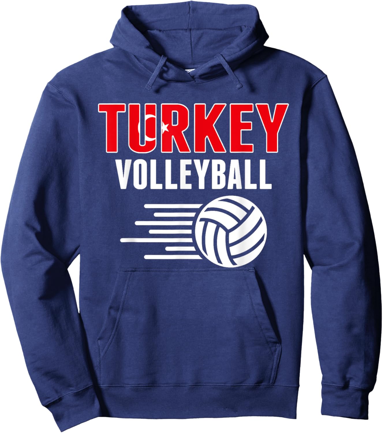 Turkey Volleyball Fans Jersey - Turkish Flag Sport Lovers Hoodie - Hoodie | Navy
