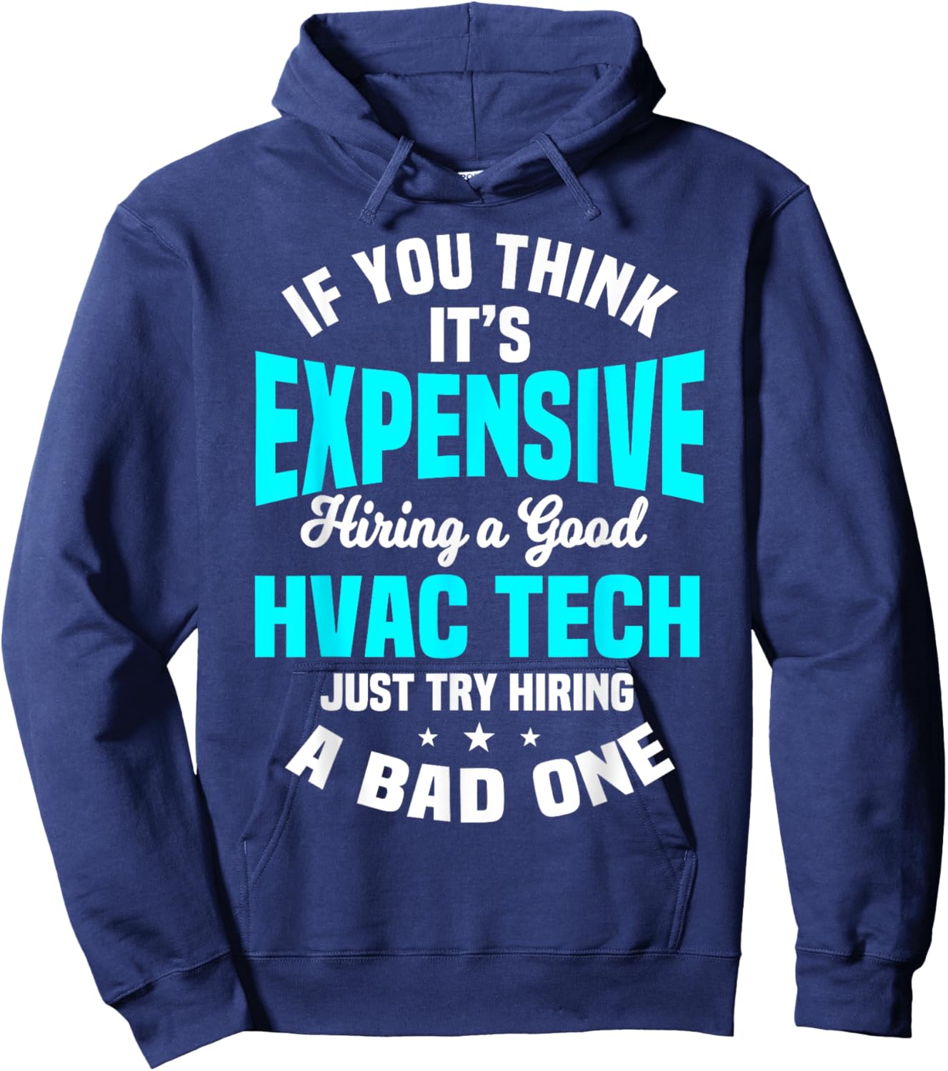 HVAC Technician Service HVACR Tech Mechanic Installer Work Hoodie - Hoodie | Navy