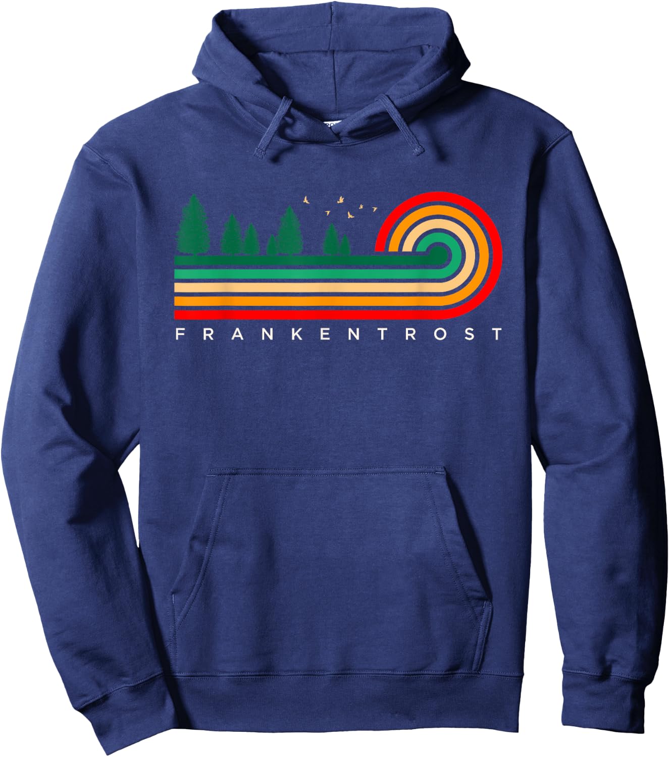 Evergreen Vintage Stripes Frankentrost, Michigan Hoodie - Hoodie | Navy