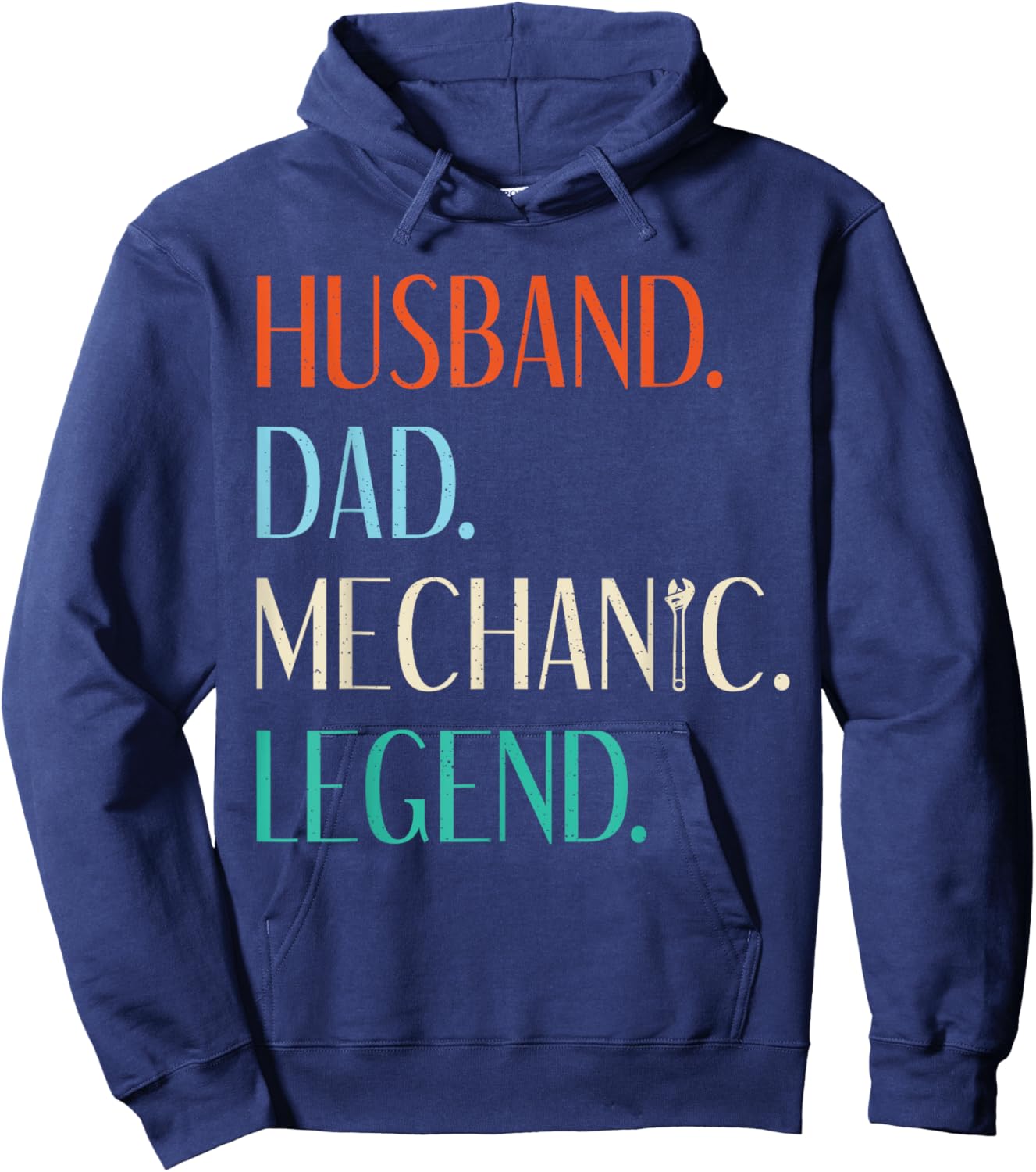 Husband Dad Mechanic Legend Repair Mechanic Hoodie - Hoodie | Navy