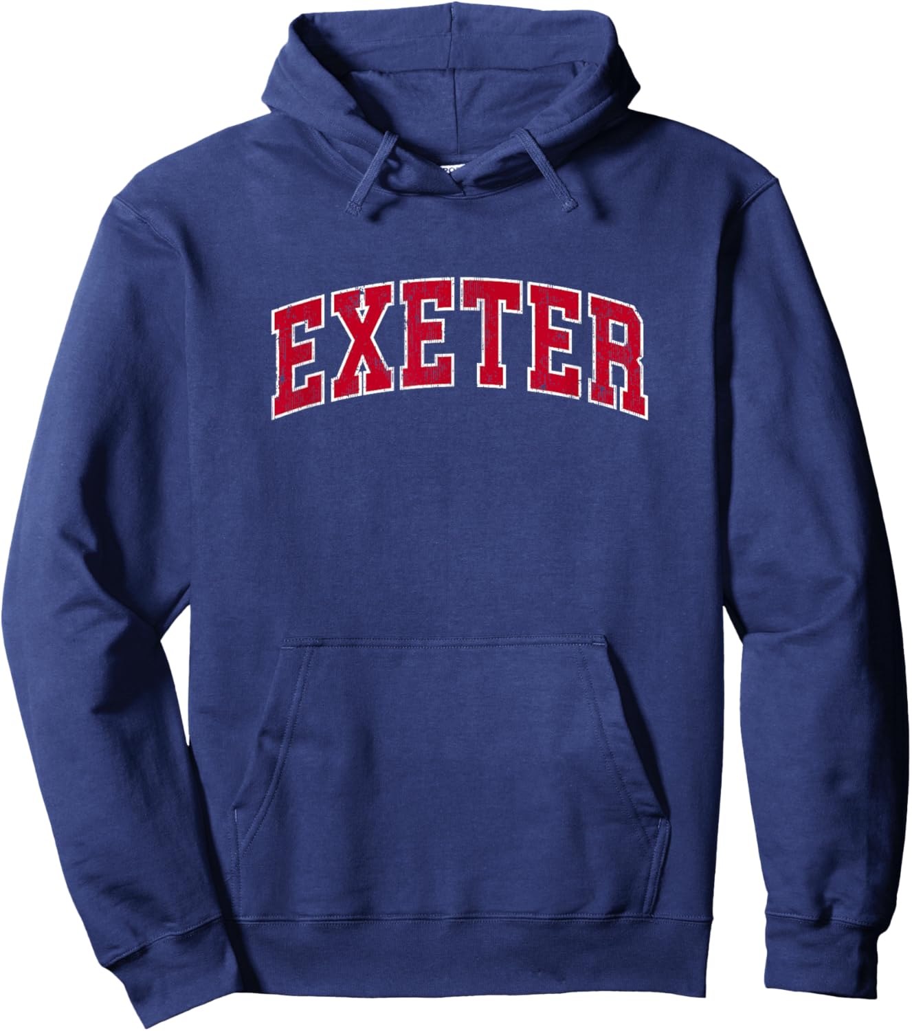 Exeter New Hampshire NH Vintage Sports Design Red Design Hoodie - Hoodie | Navy