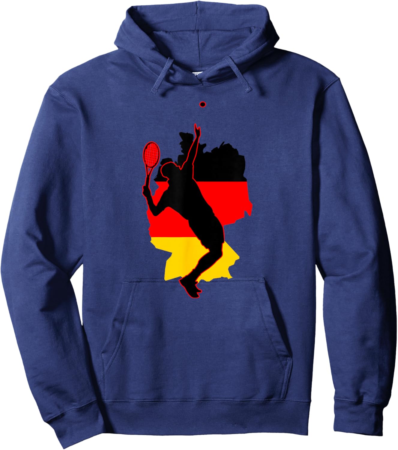 Pro German Racket Sport National Flag Germany Tennis Lover Hoodie - Hoodie | Navy