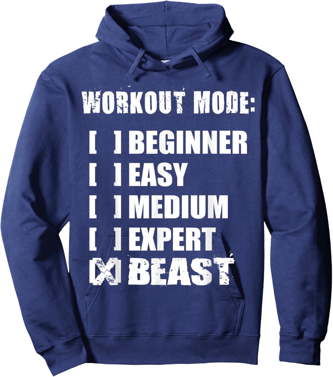Workout Mode - BEAST - Gym Motivational Hoodie - Hoodie | Navy