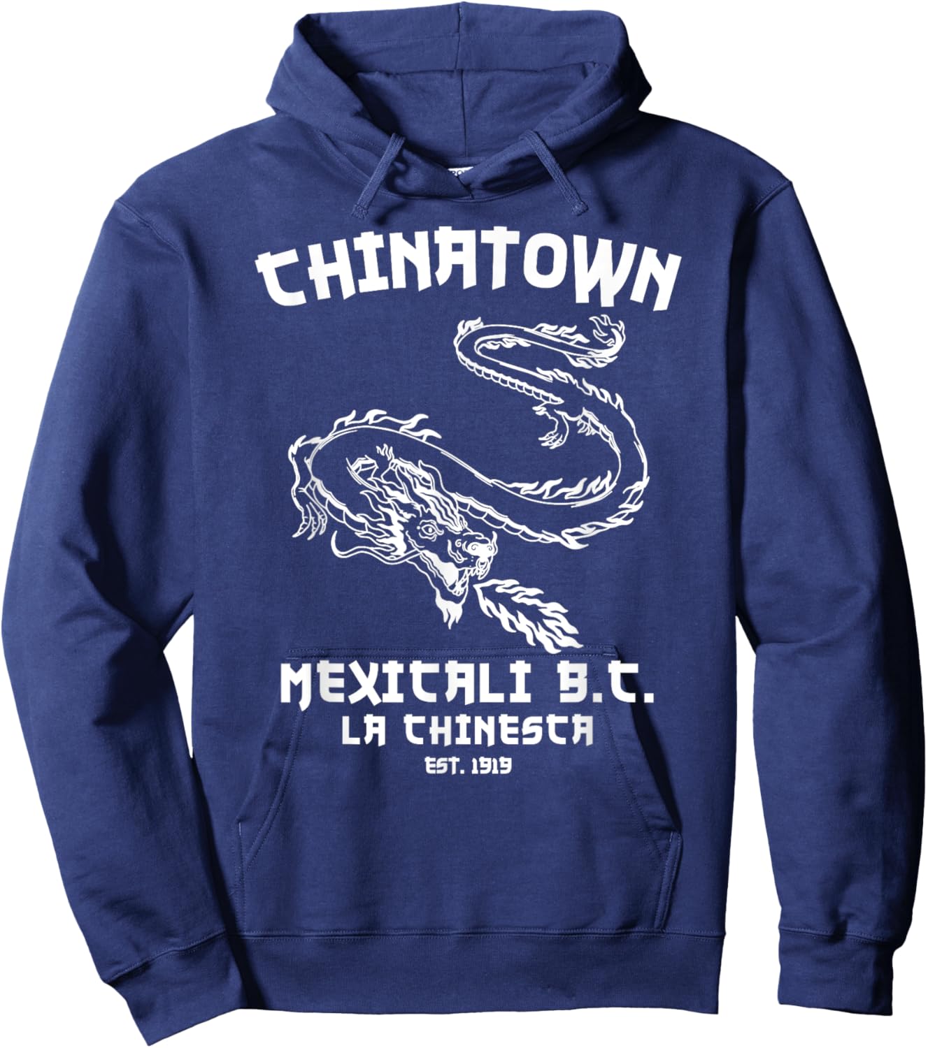 Mexicali La Chinesca Mexico Chinatown Baja California Dragon Hoodie - Hoodie | Navy