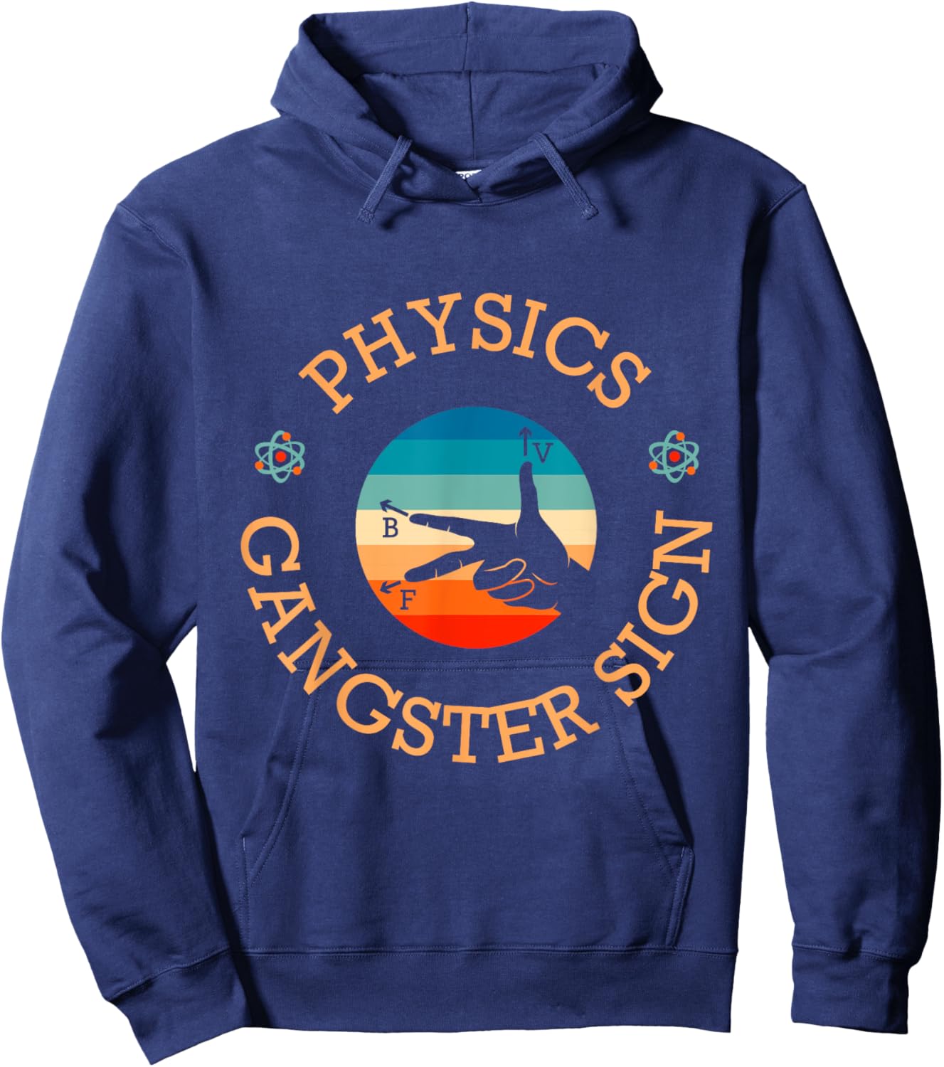 Physics Gangster Sign Physics Hand Sign Symbol Hoodie - Hoodie | Navy