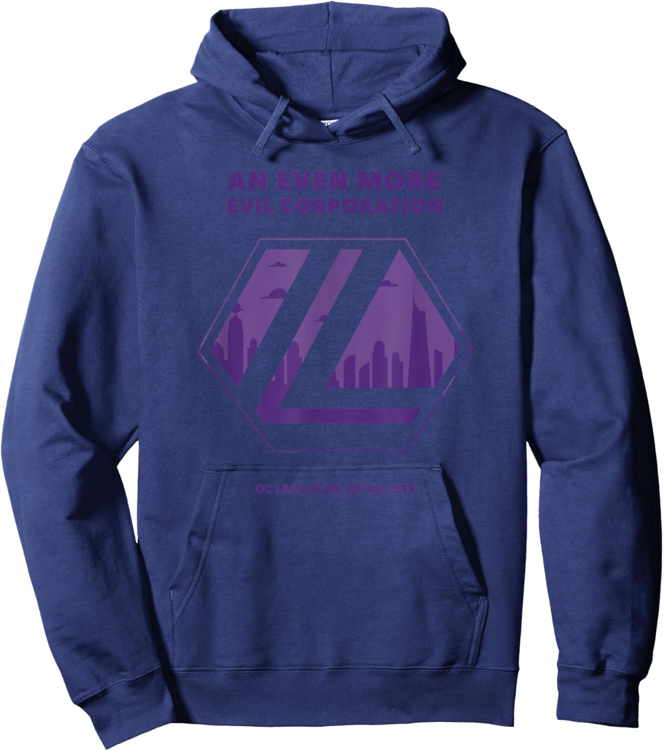 DC League Of Super-Pets Lex Luthor Evil Corporation Logo Hoodie - Hoodie | Navy