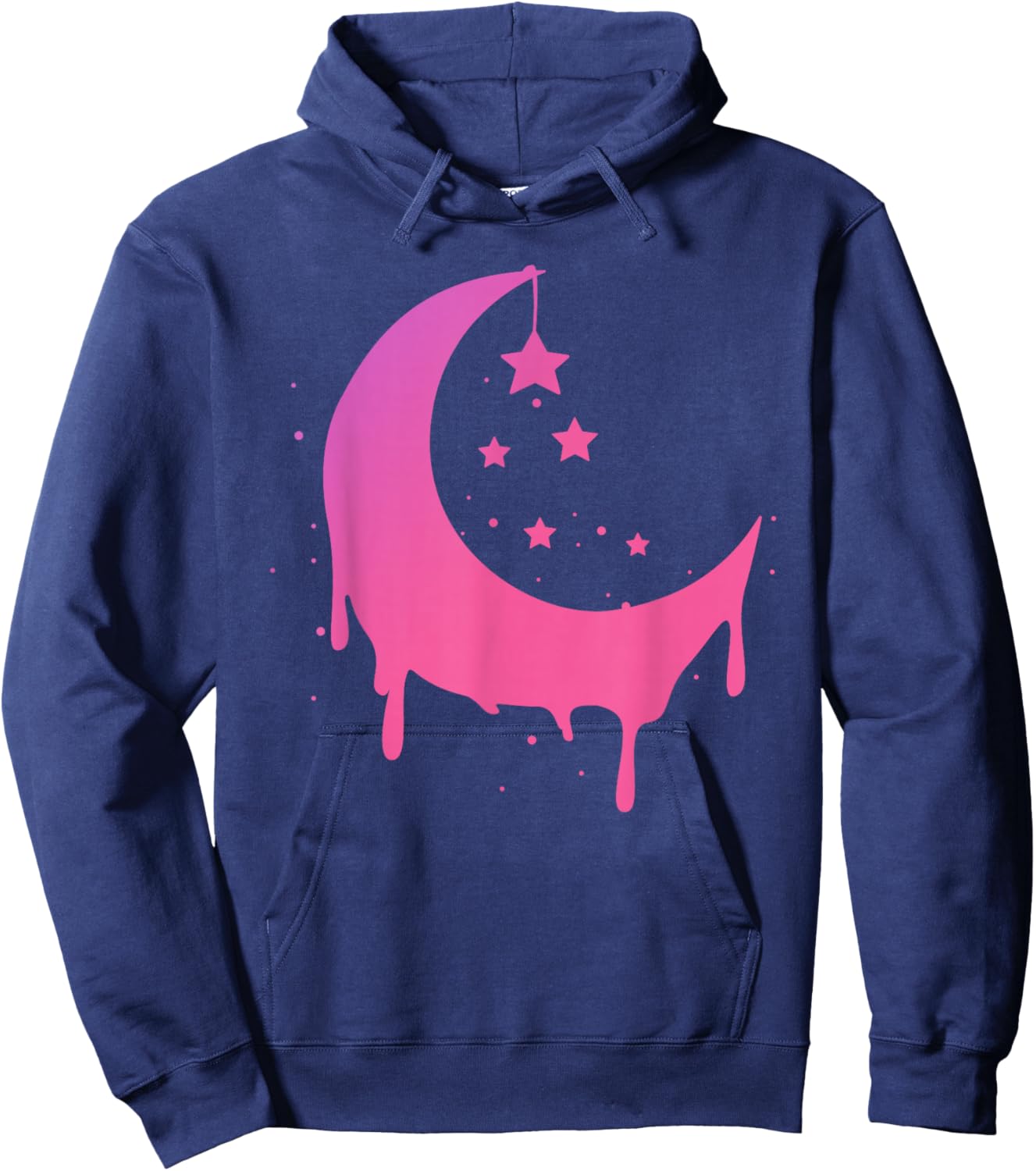 Pastel Moon Goth Vaporwave Hoodie - Hoodie | Navy