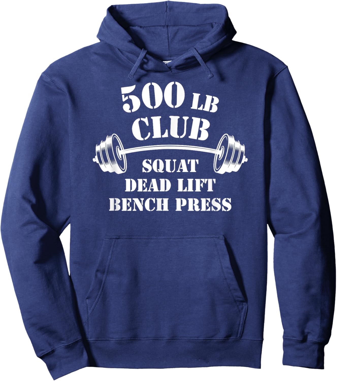 500 Lb Pound Club Gym Weightlifting Powerlift Weightlift Hoodie - Hoodie | Navy
