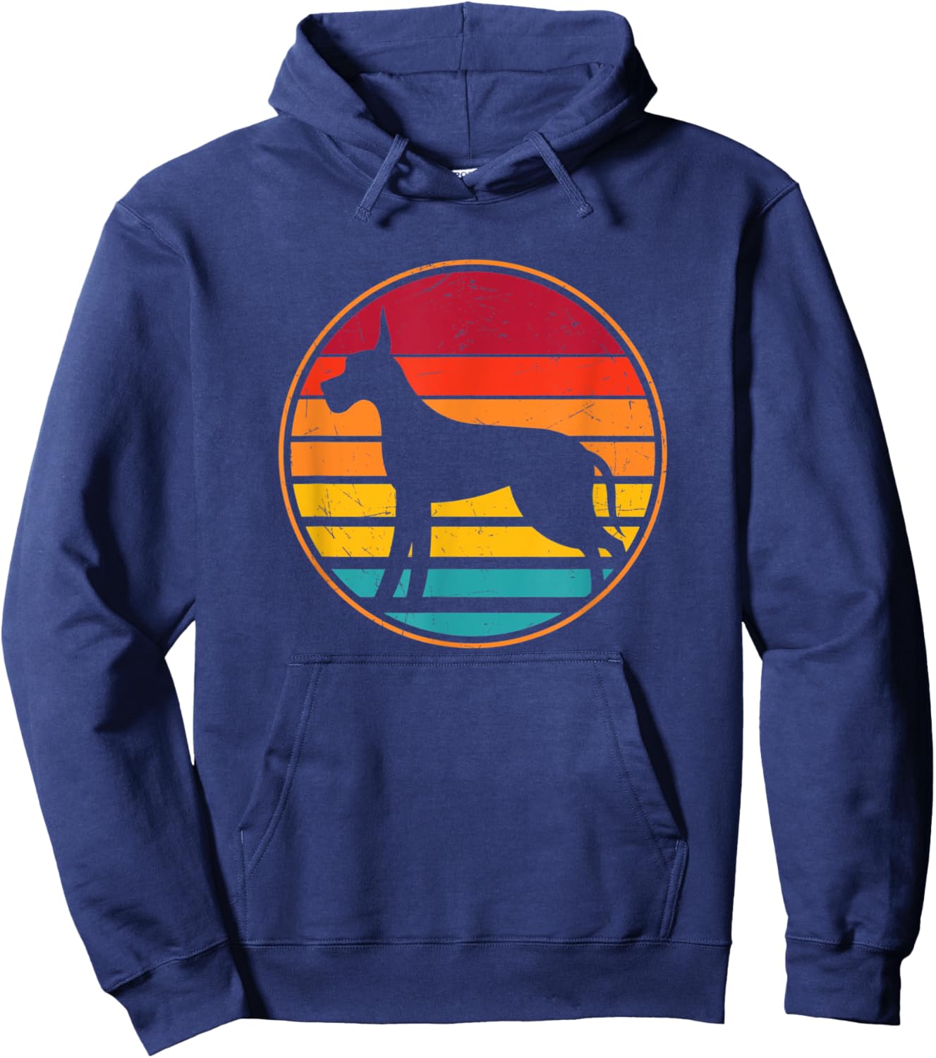 Great Dane - Retro Vintage Dog Gifts Women Kids Hoodie - Hoodie | Navy