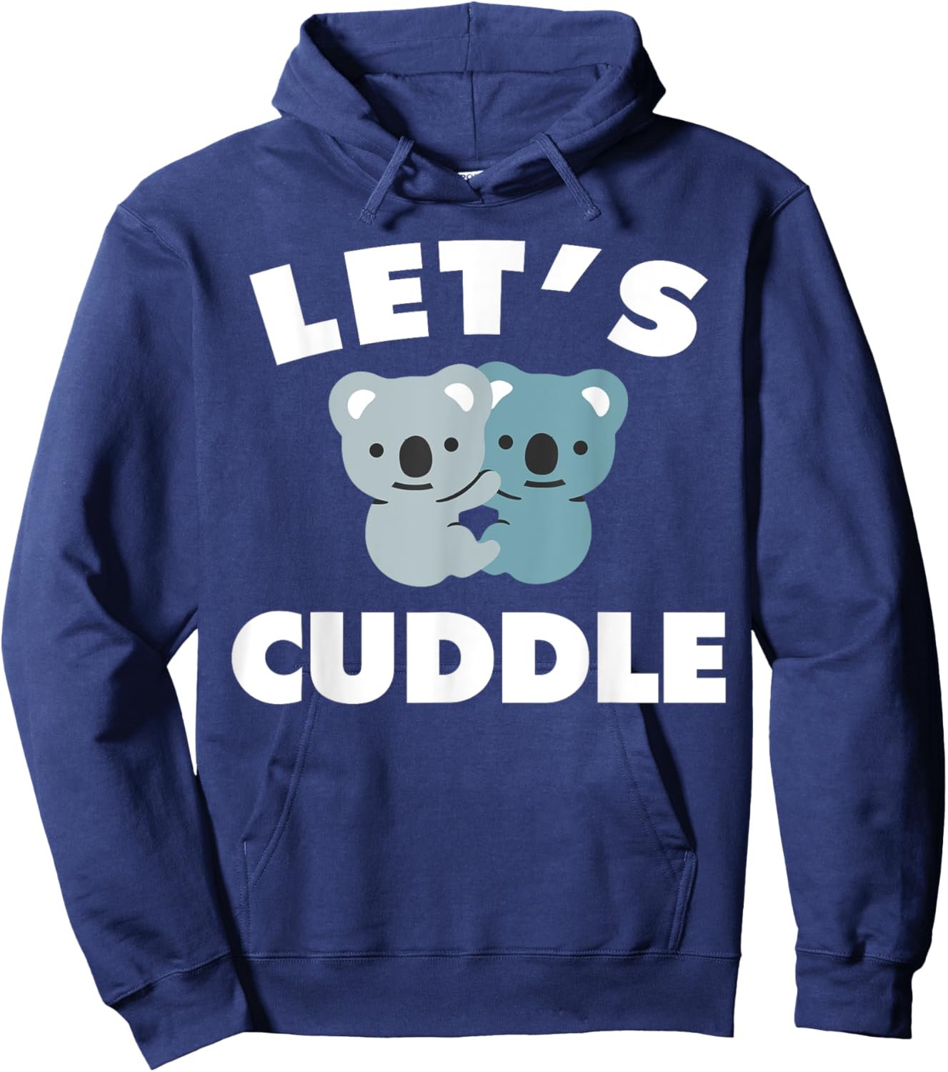 Let's Cuddle Novelty Hoodie - Hoodie | Navy