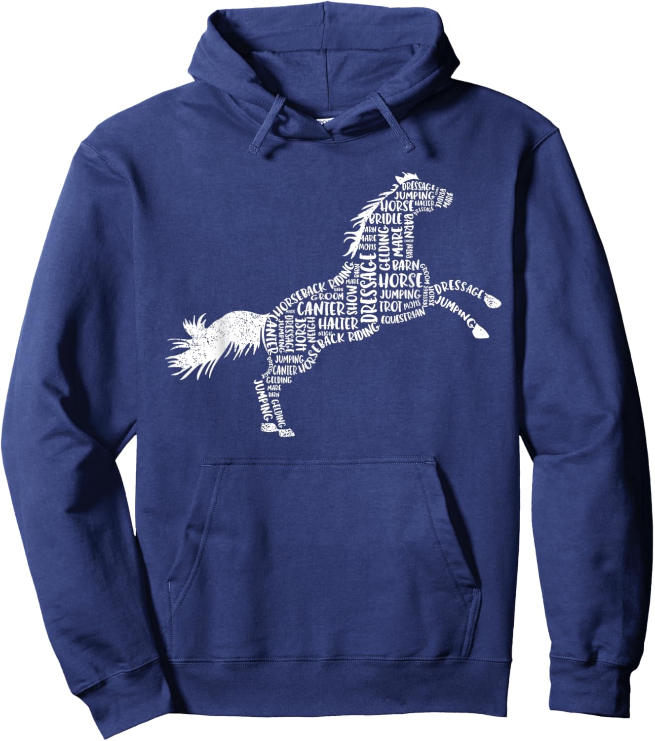Horse Silhouette Gifts For Horse Lovers Women Girls Kids Hoodie - Hoodie | Navy