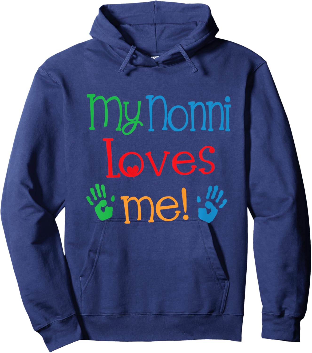 My Nonni Loves Me Grandchild Hoodie - Hoodie | Navy