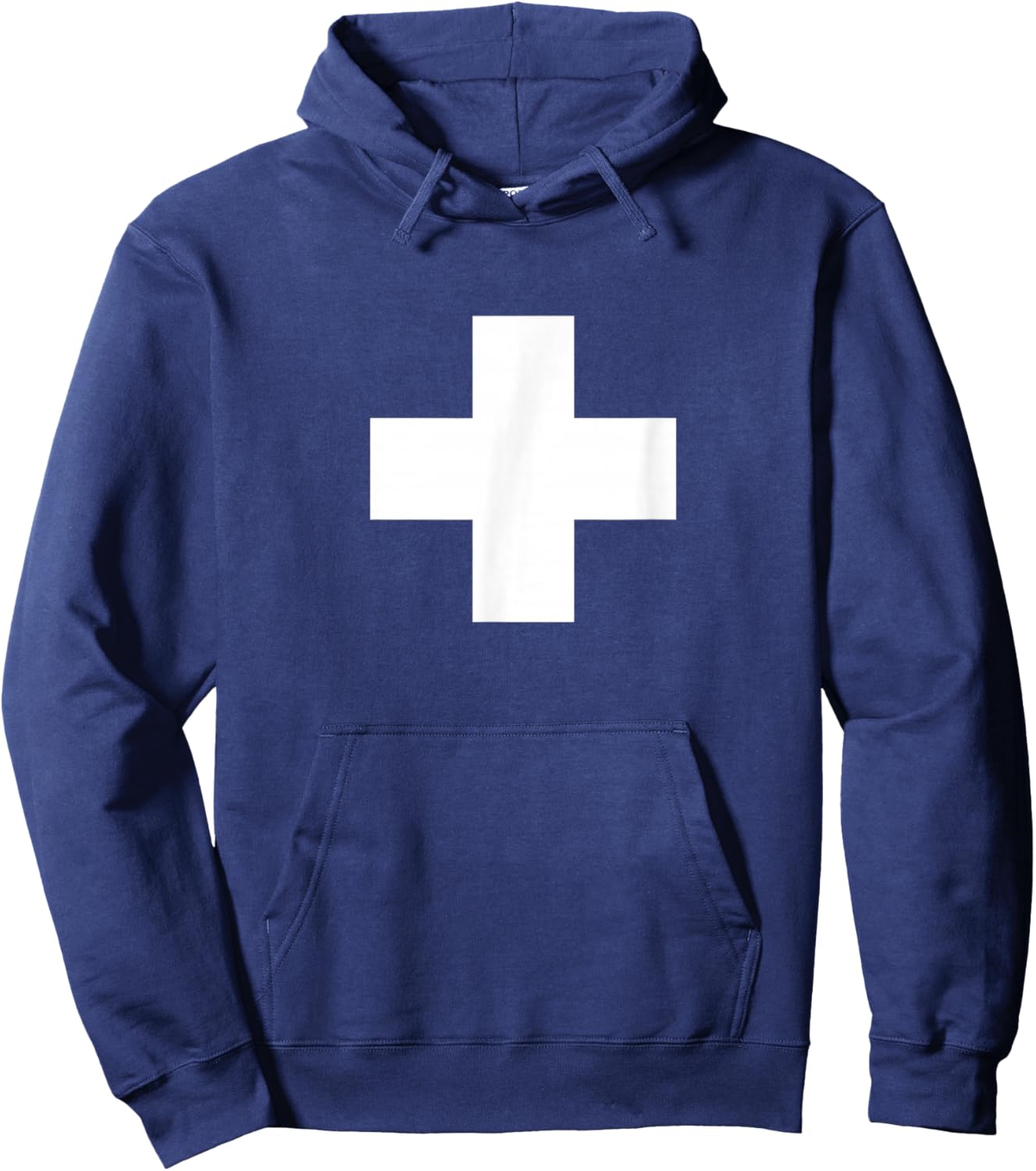 Swiss Flag Switzerland Classic Cross Design Logo Hoodie - Hoodie | Navy