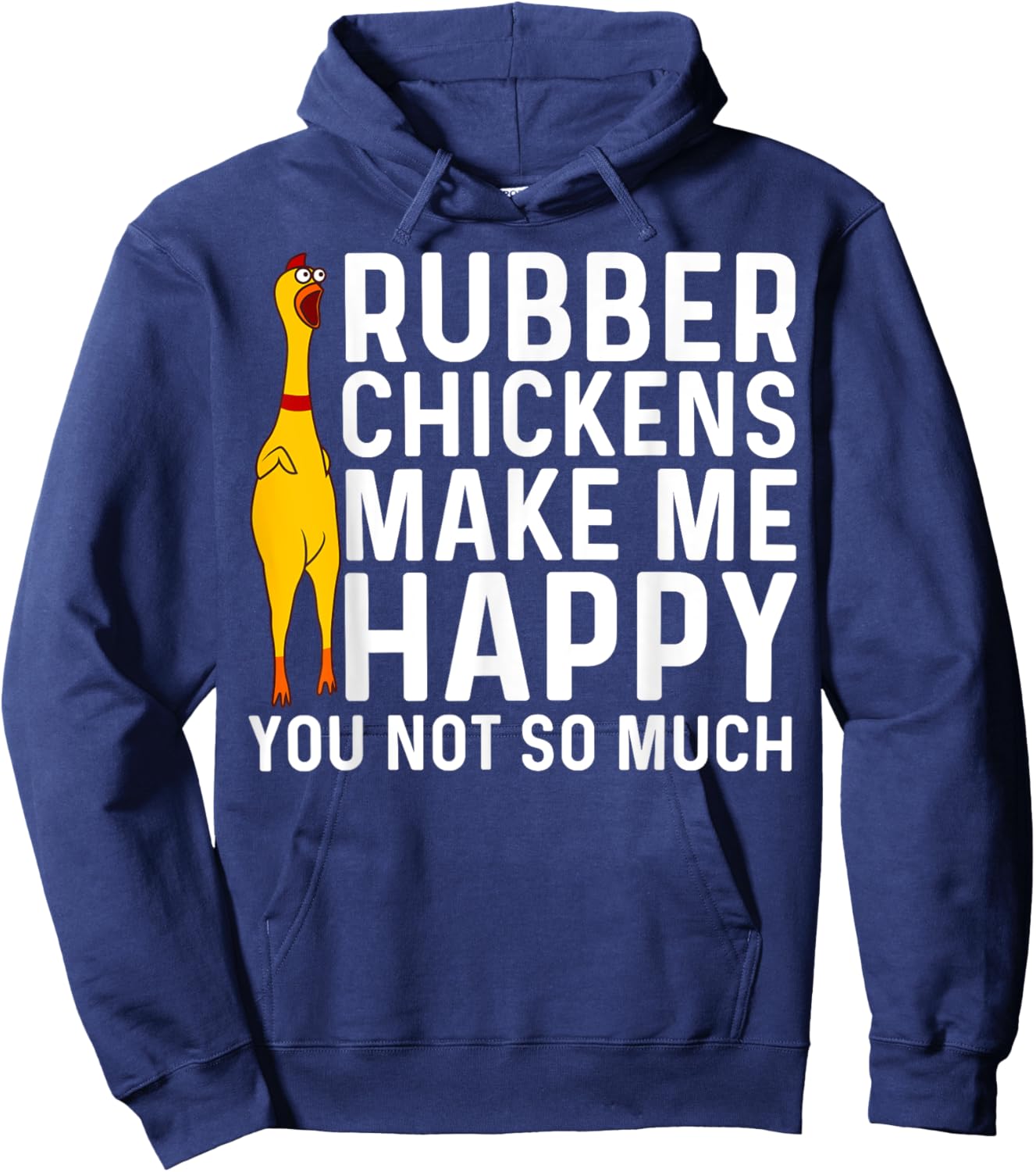 Funny Rubber Chicken Gift Men Women Rubber Chicken Costume Hoodie - Hoodie | Navy
