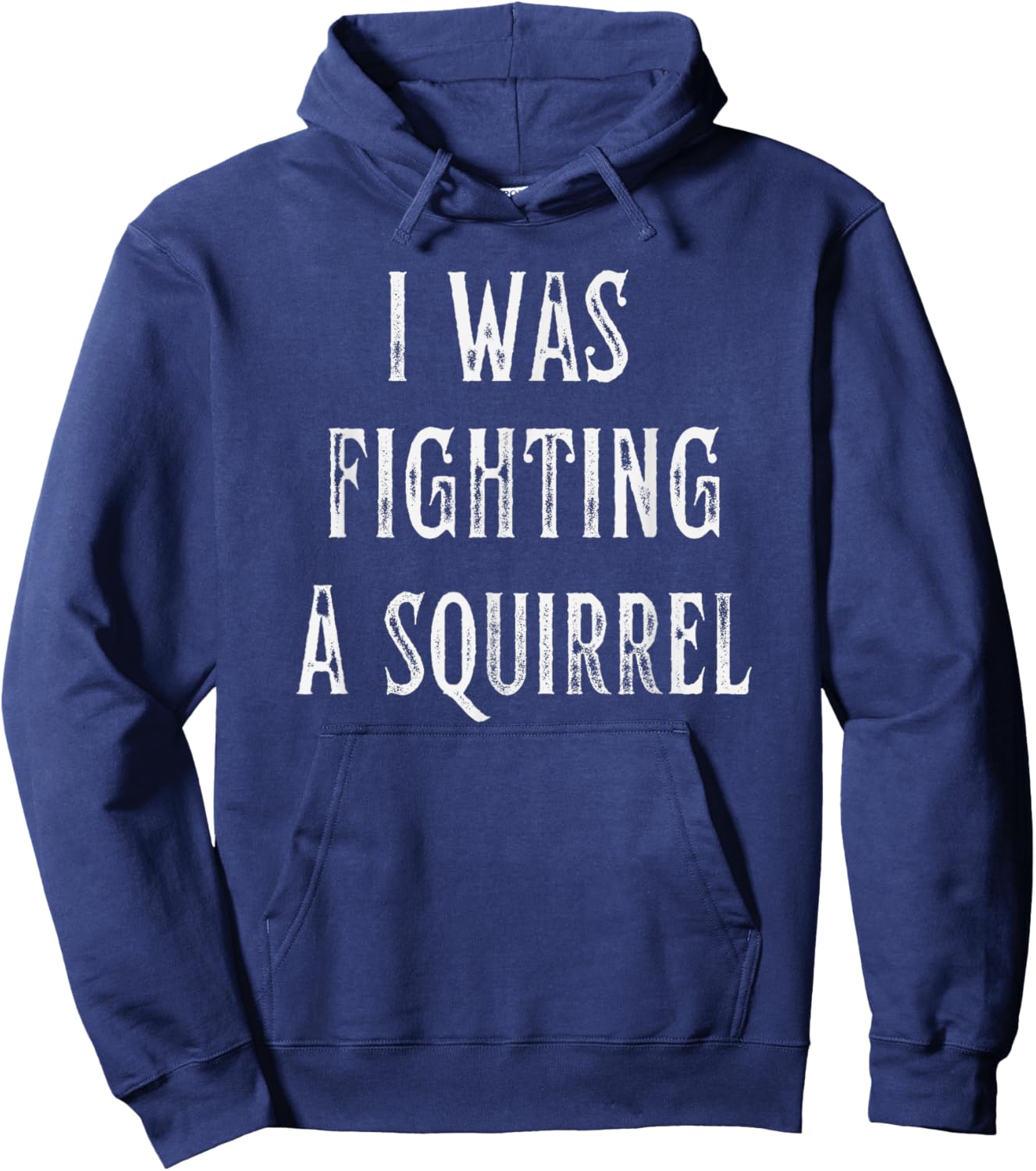 I Was Fighting A Squirrel Get Well Funny Recovery Injury Hoodie - Hoodie | Navy