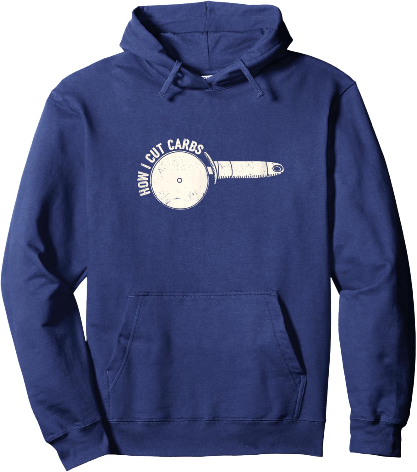 Funny Pizza lover How I cut carbs anti diet Hoodie - Hoodie | Navy