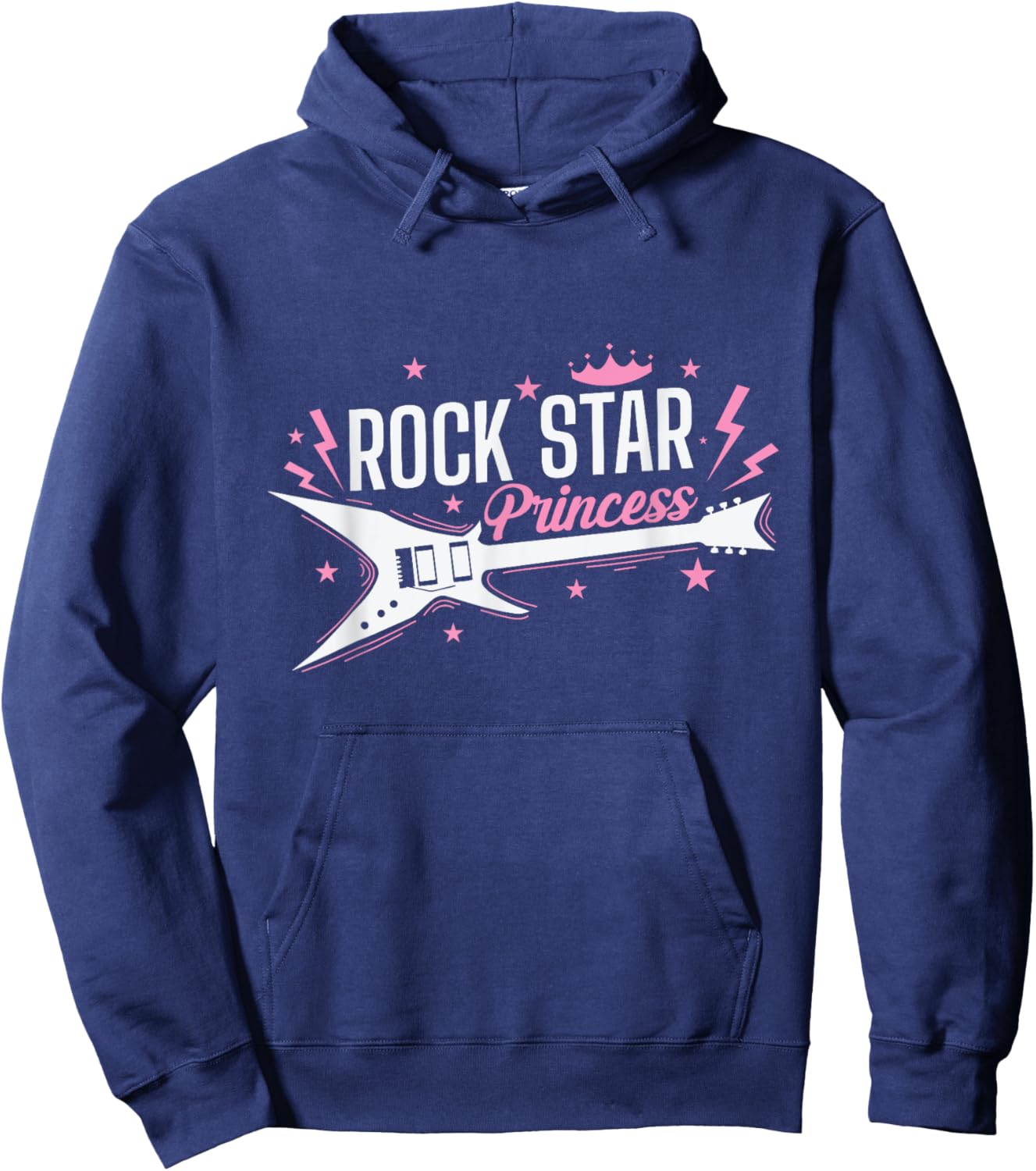 Rock Star Princess Guitar Music Hoodie - Hoodie | Navy