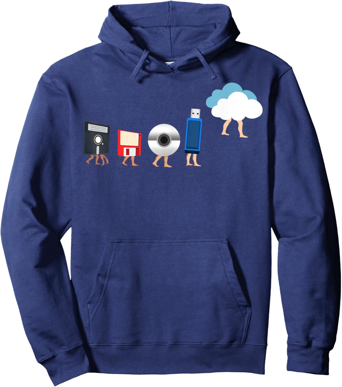 Cool Computer Geek Gift Women Funny Cloud Storage Hoodie - Hoodie | Navy