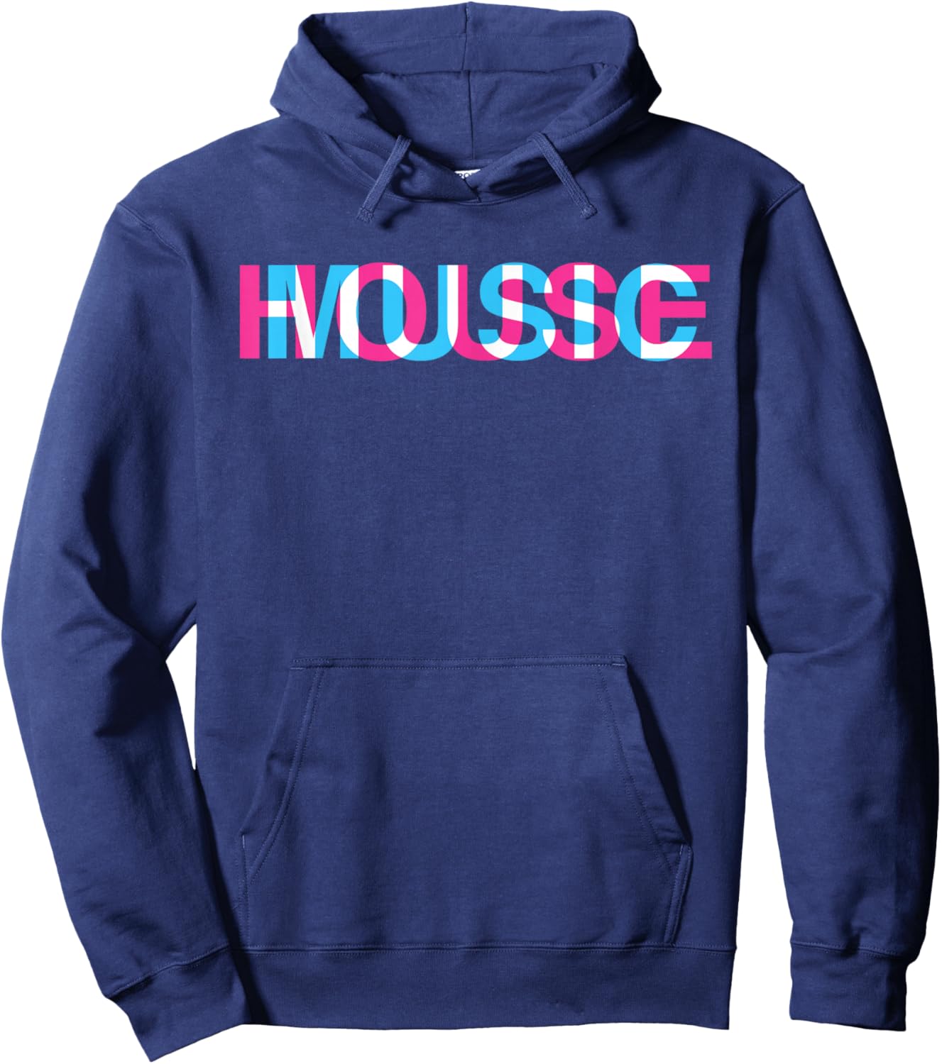 House Music Glitch Optical Illusion - EDM Rave DJ Small Hoodie - Hoodie | Navy