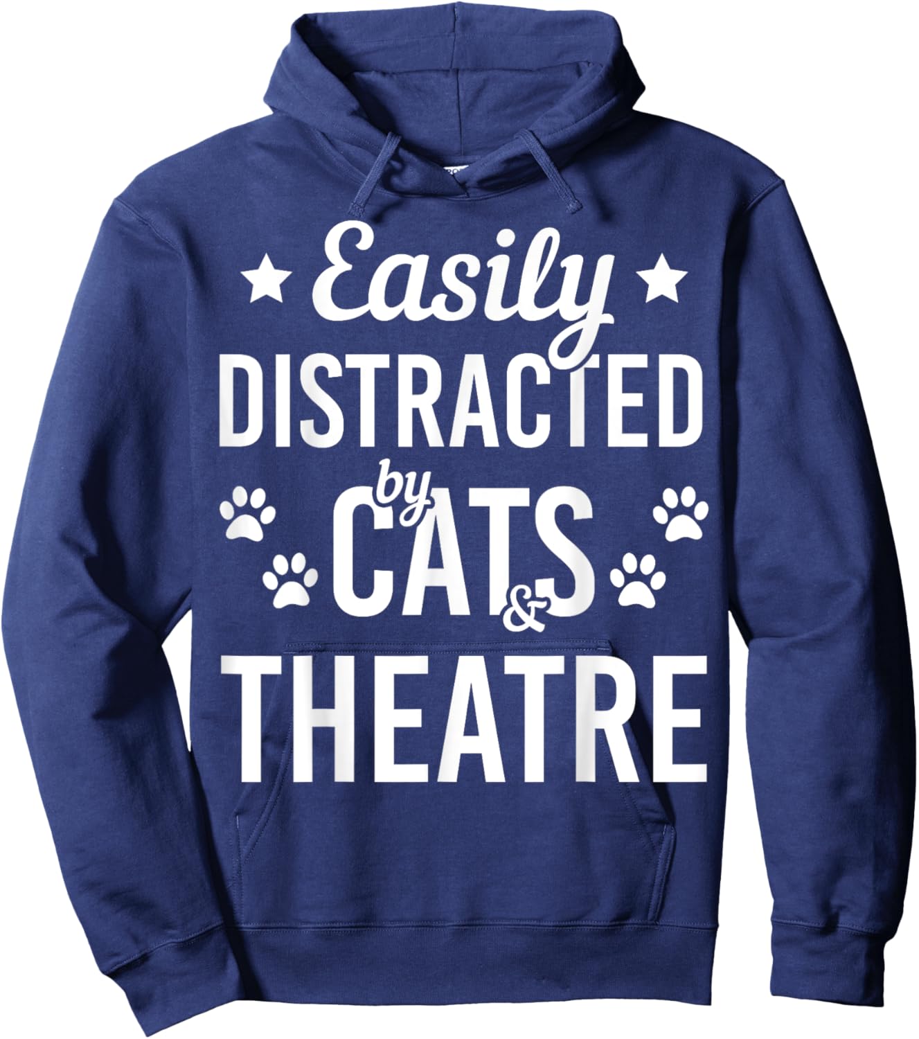 Cat Lover Theatre Lover Cats And Theatre Acting Funny Cat Men Women Girls Kids Hoodie - Hoodie | Navy