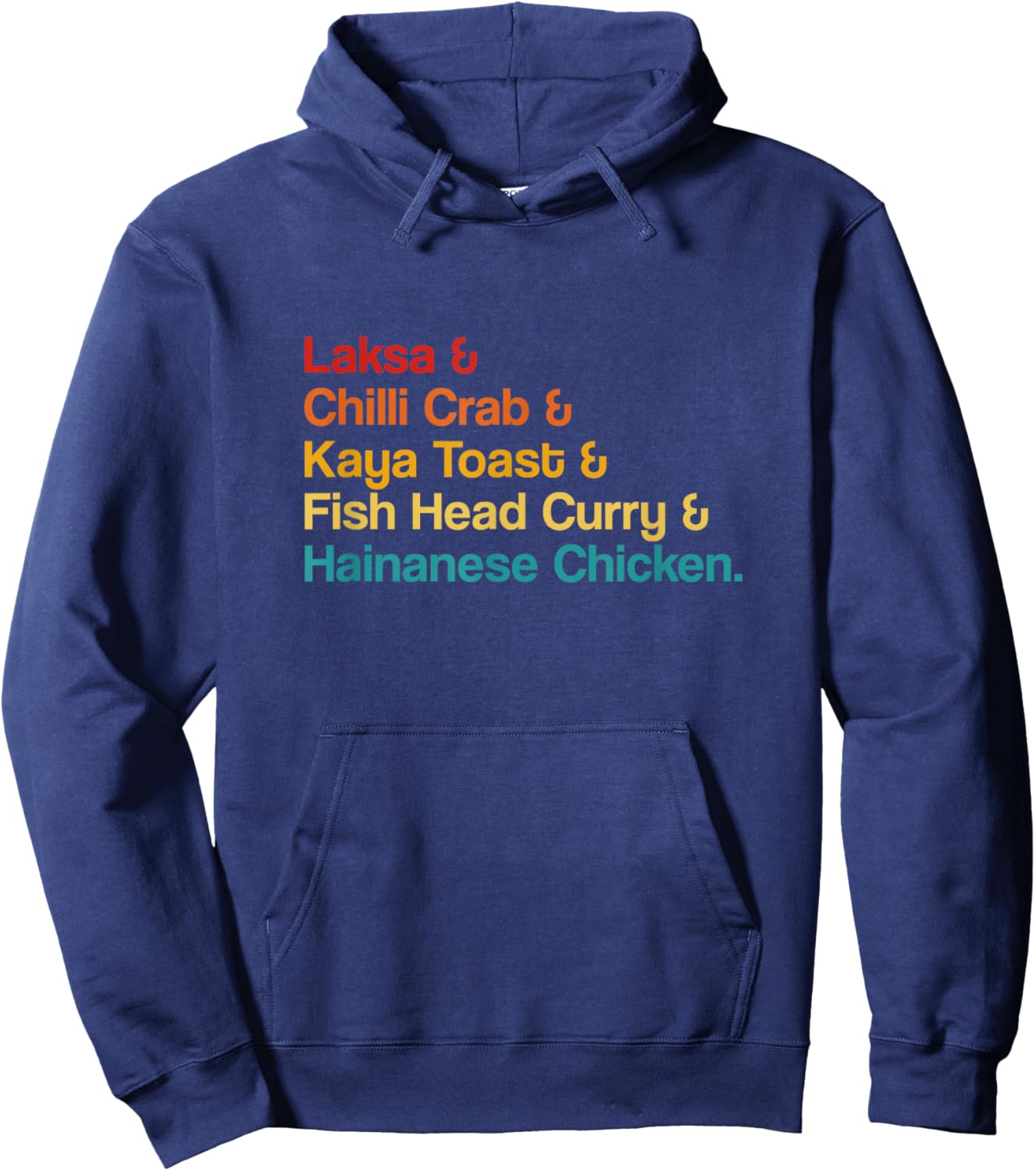 Laksa Singaporean Iconic Food Singapore Famous Dish Foodie Hoodie - Hoodie | Navy