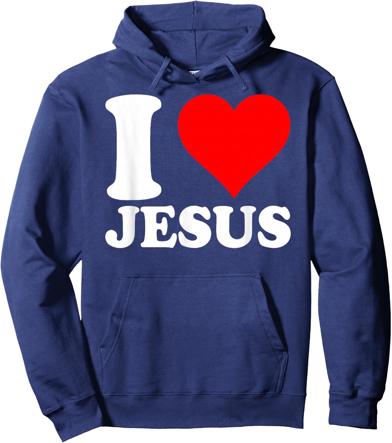I Love Jesus Shirt I Red Heart Jesus Christian Hoodie - Hoodie | Navy