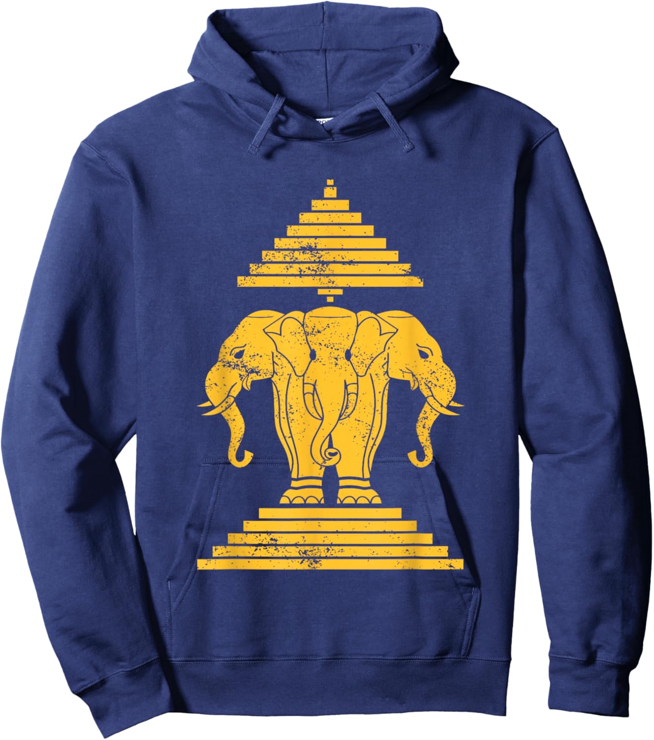Erawan Three Headed Elephant Kingdom of Laos Hoodie - Hoodie | Navy