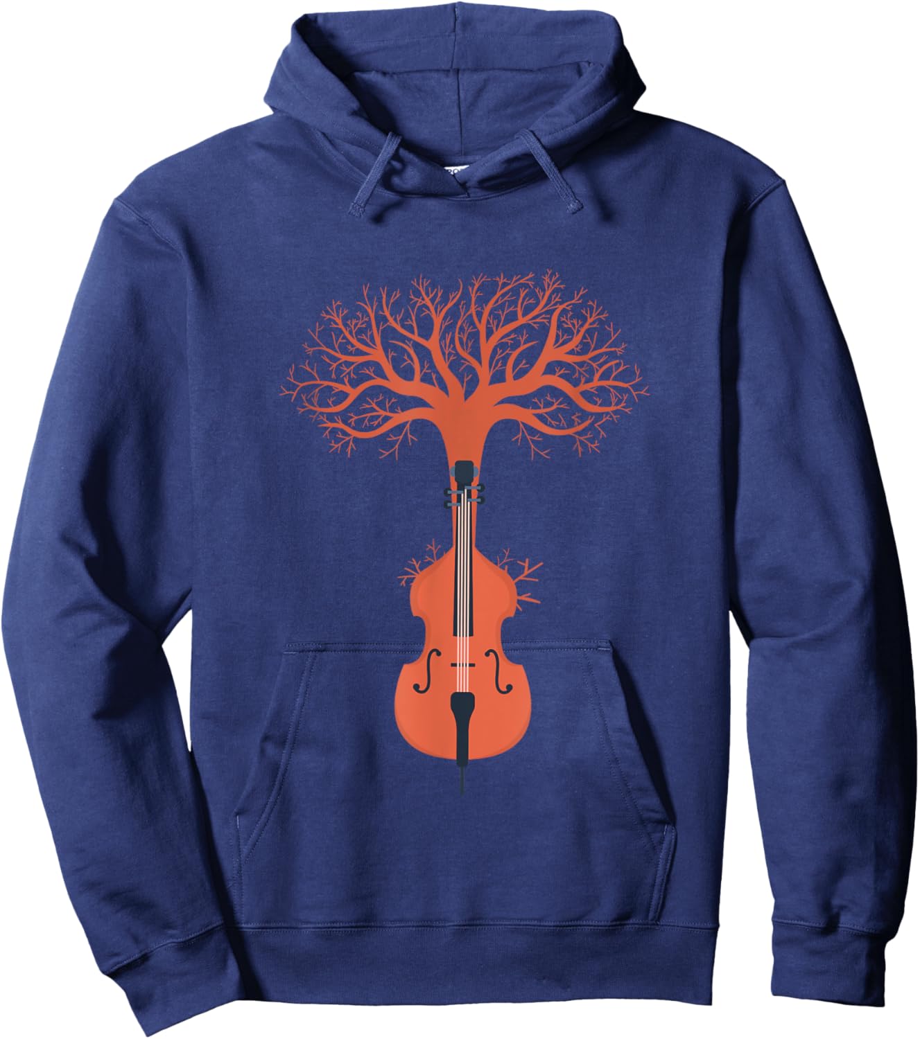 Cello Player Baum Natur Hoodie - Hoodie | Navy