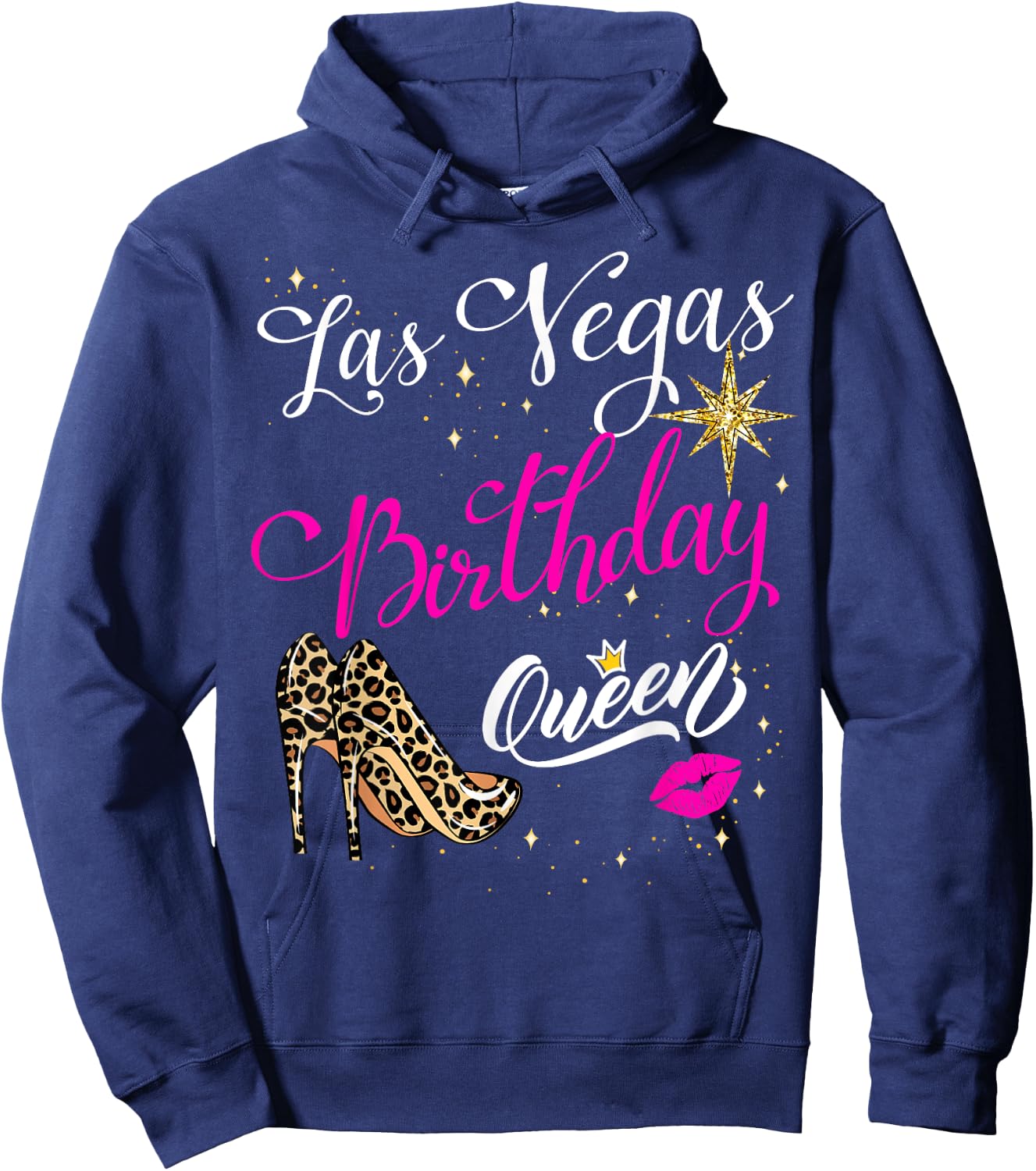 Las Vegas Girls Trip 2024 Vegas Baby Birthday Queen Squad Hoodie - Hoodie | Navy
